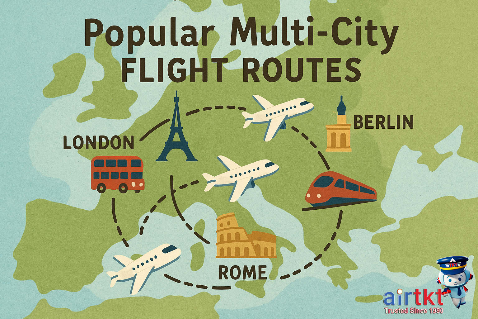 Traveler exploring multiple cities on a multi-city trip