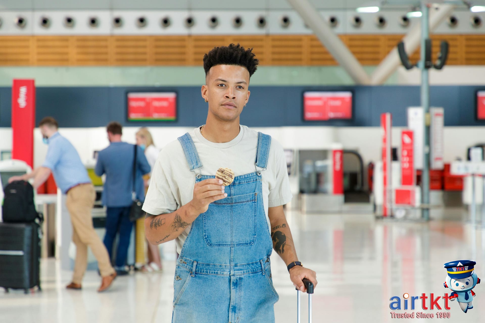 Traveler checking multi-city flight itinerary