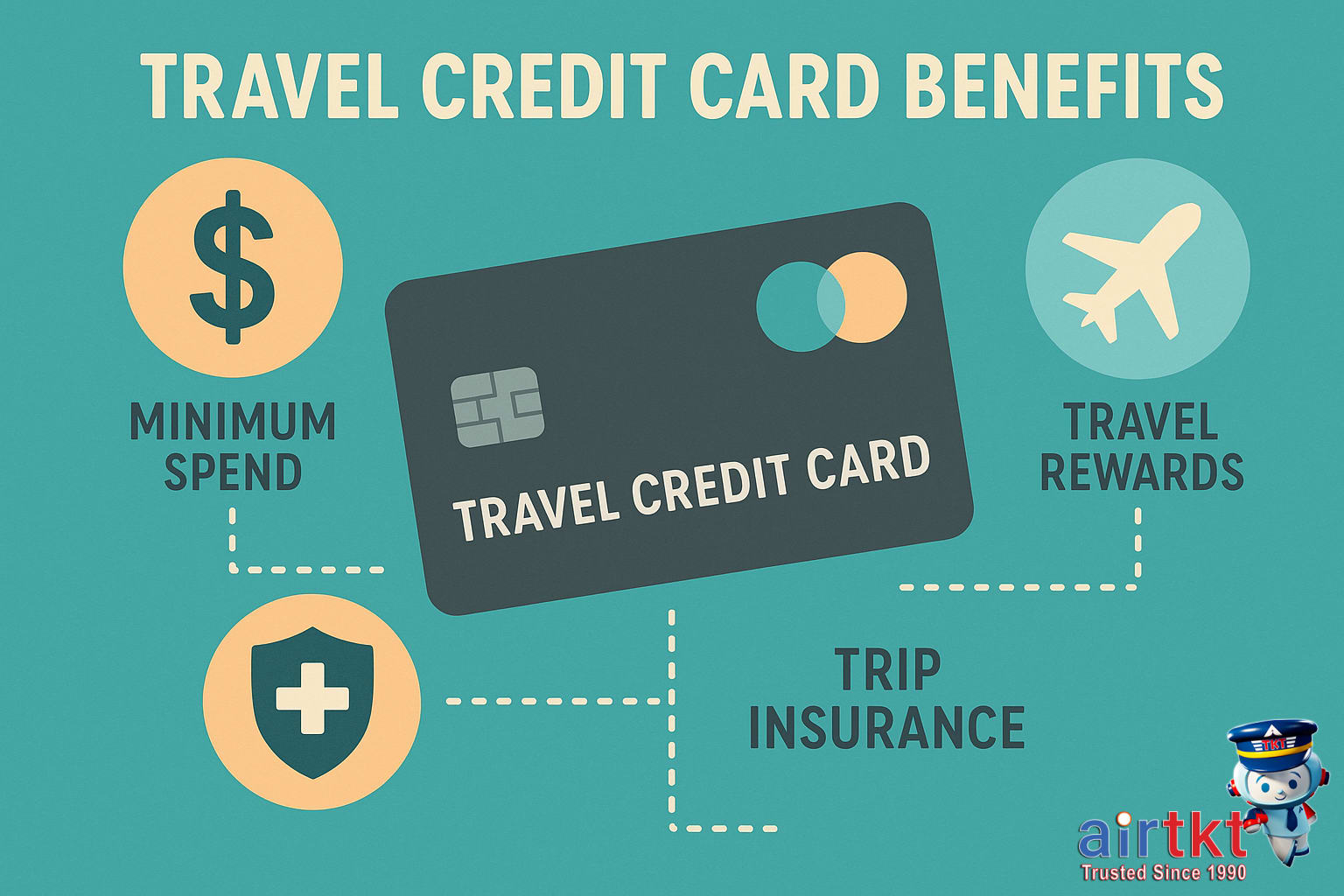 Travel rewards credit card sign-up bonus concept