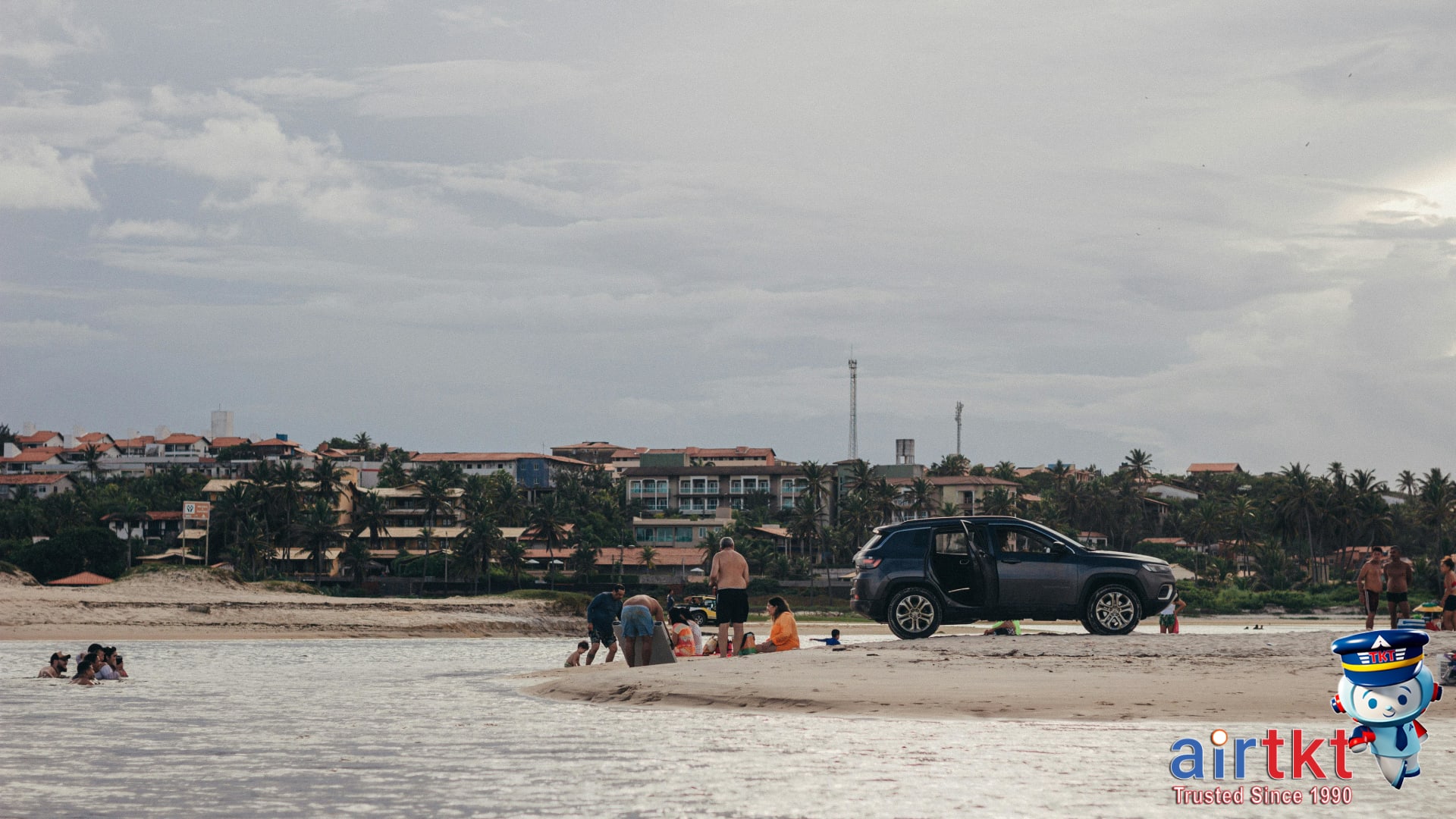 Scenic beach destination with clear blue water
