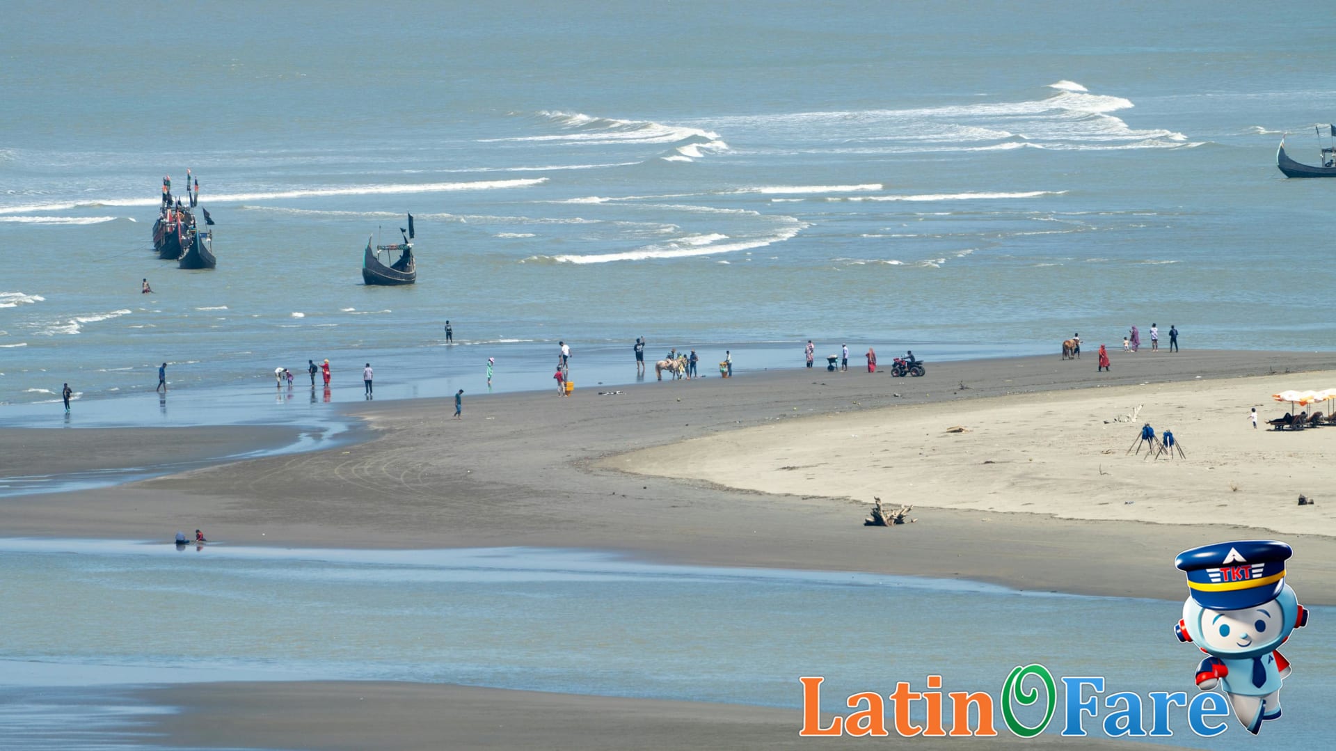 Memorial Day beach destination with gentle waves and blue sky