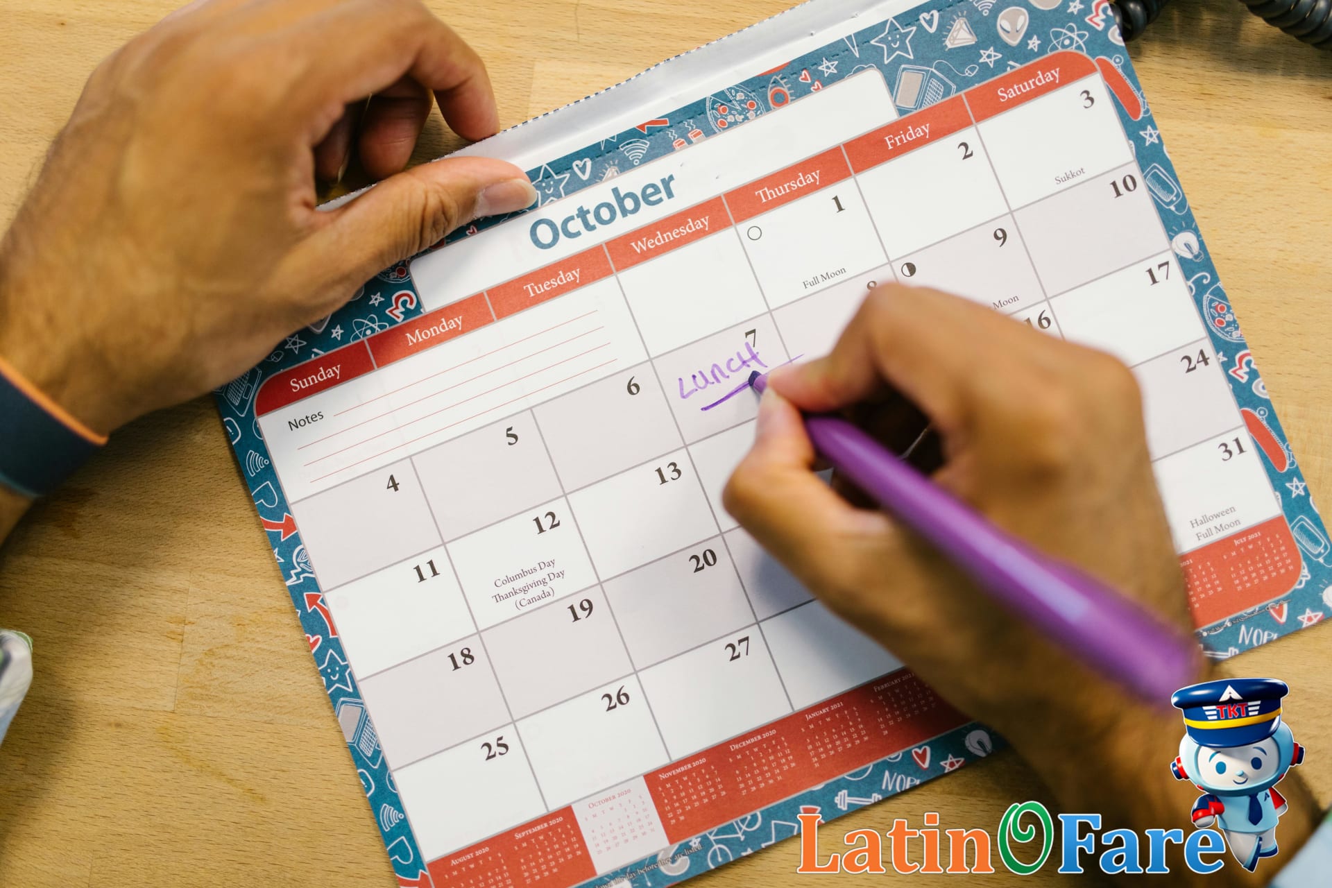 Hotel booking calendar showing ideal timing