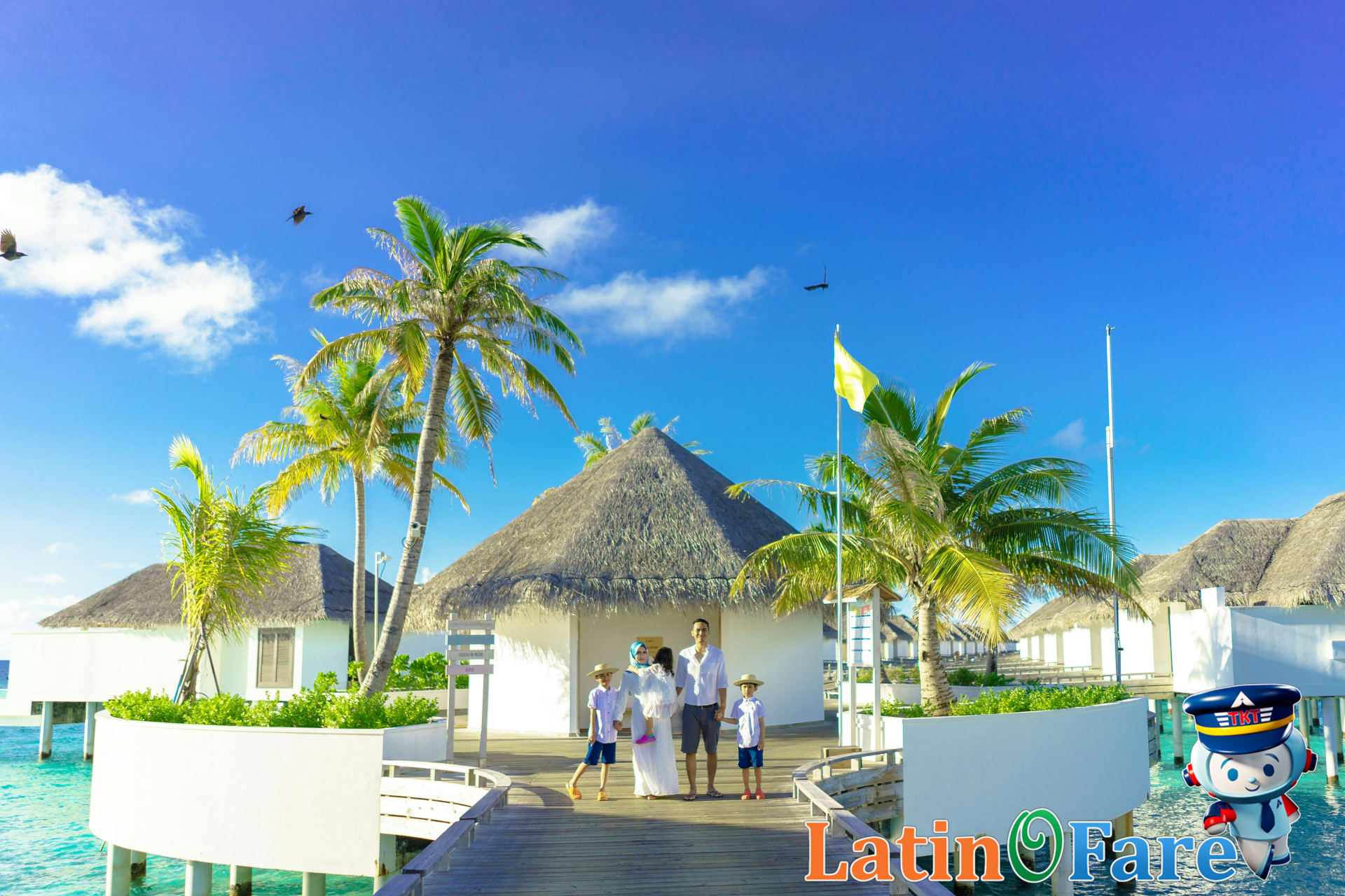 Family enjoying theme park during Presidents Day