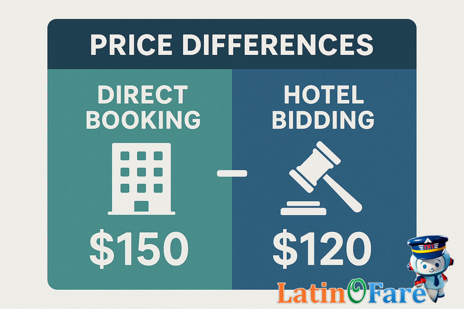 Comparison of hotel booking prices across platforms