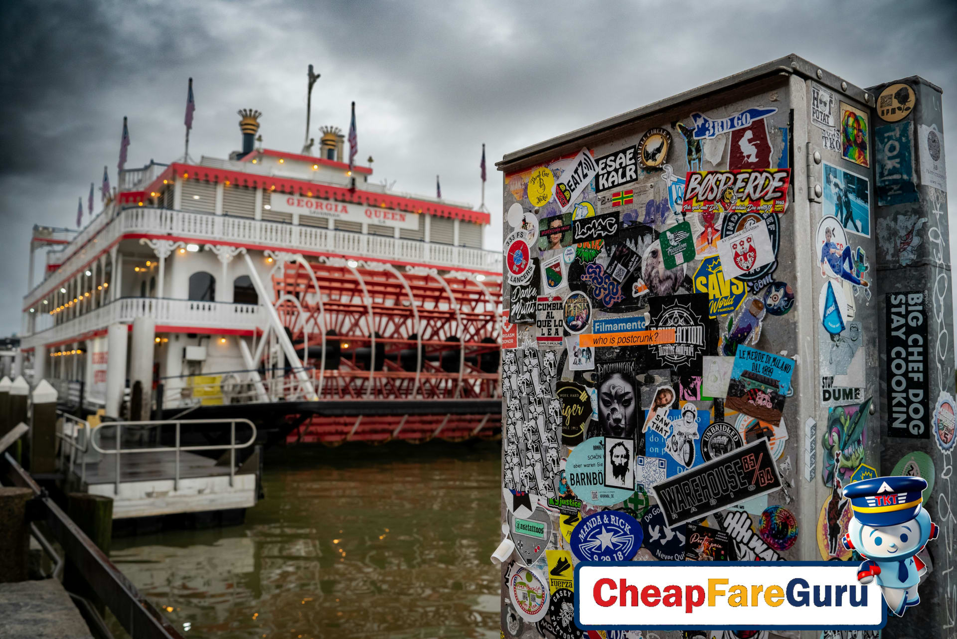 River Street in Savannah with shops and waterfront views