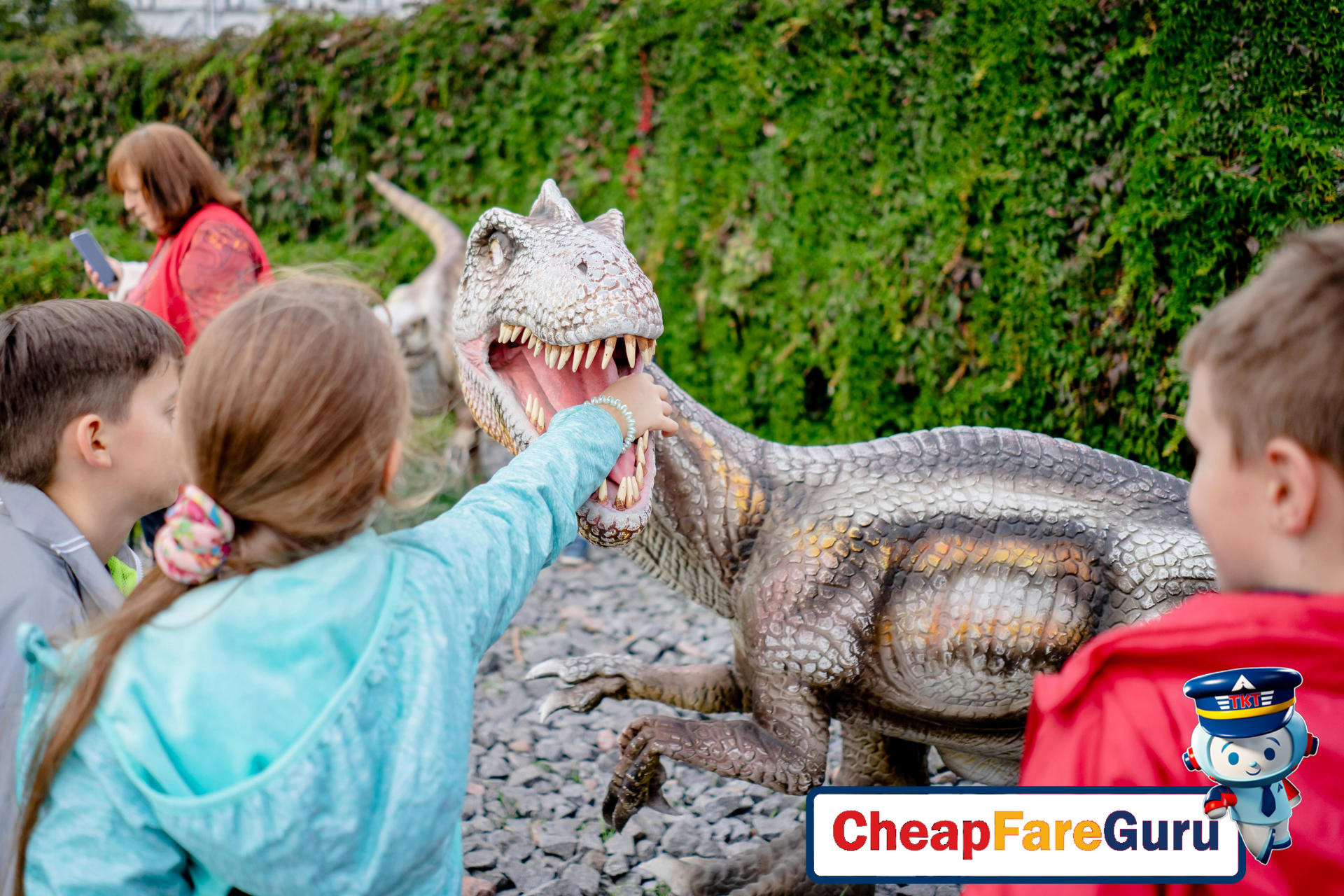 Children exploring a colorful aquarium exhibit