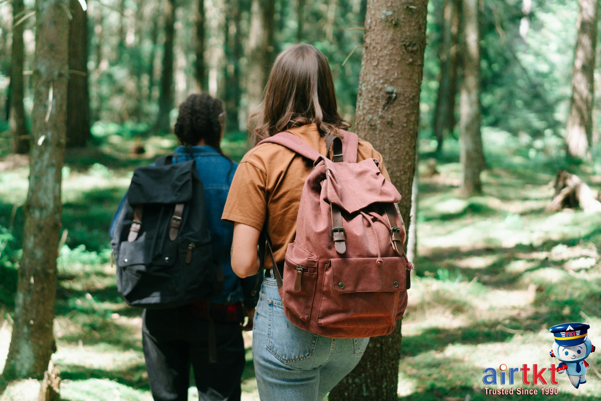 Illustration of optimal backpack weight distribution for hiking