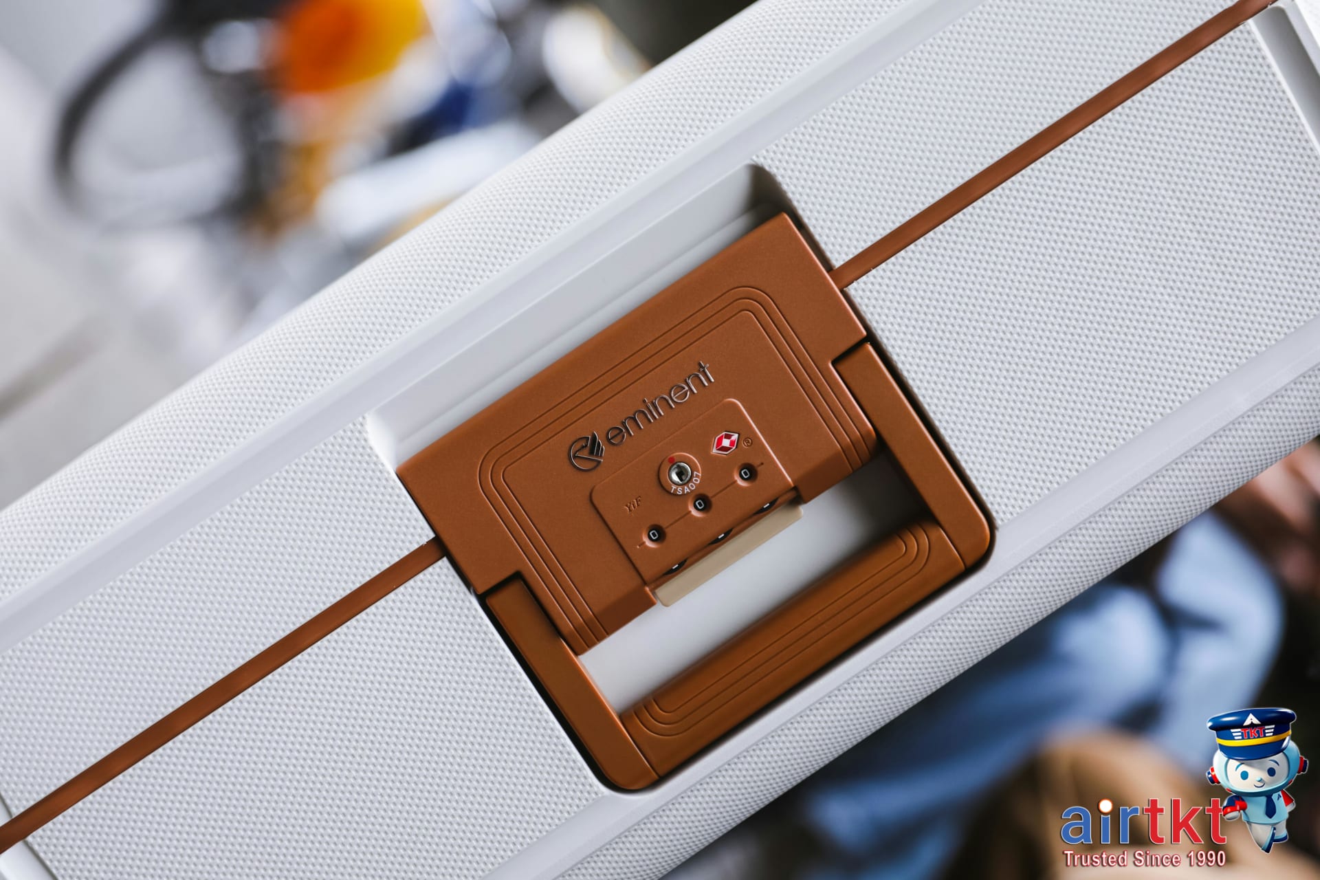 Backpacker preparing TSA compliant carry-on at airport security