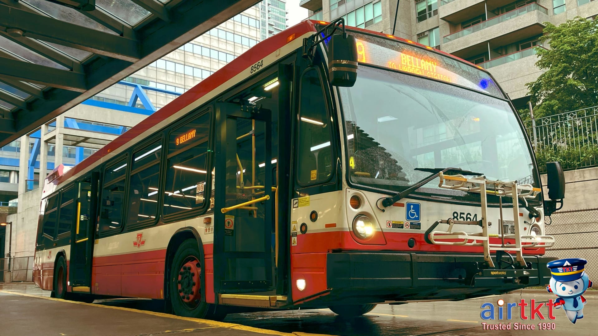 TheBus public transit vehicle with passengers boarding