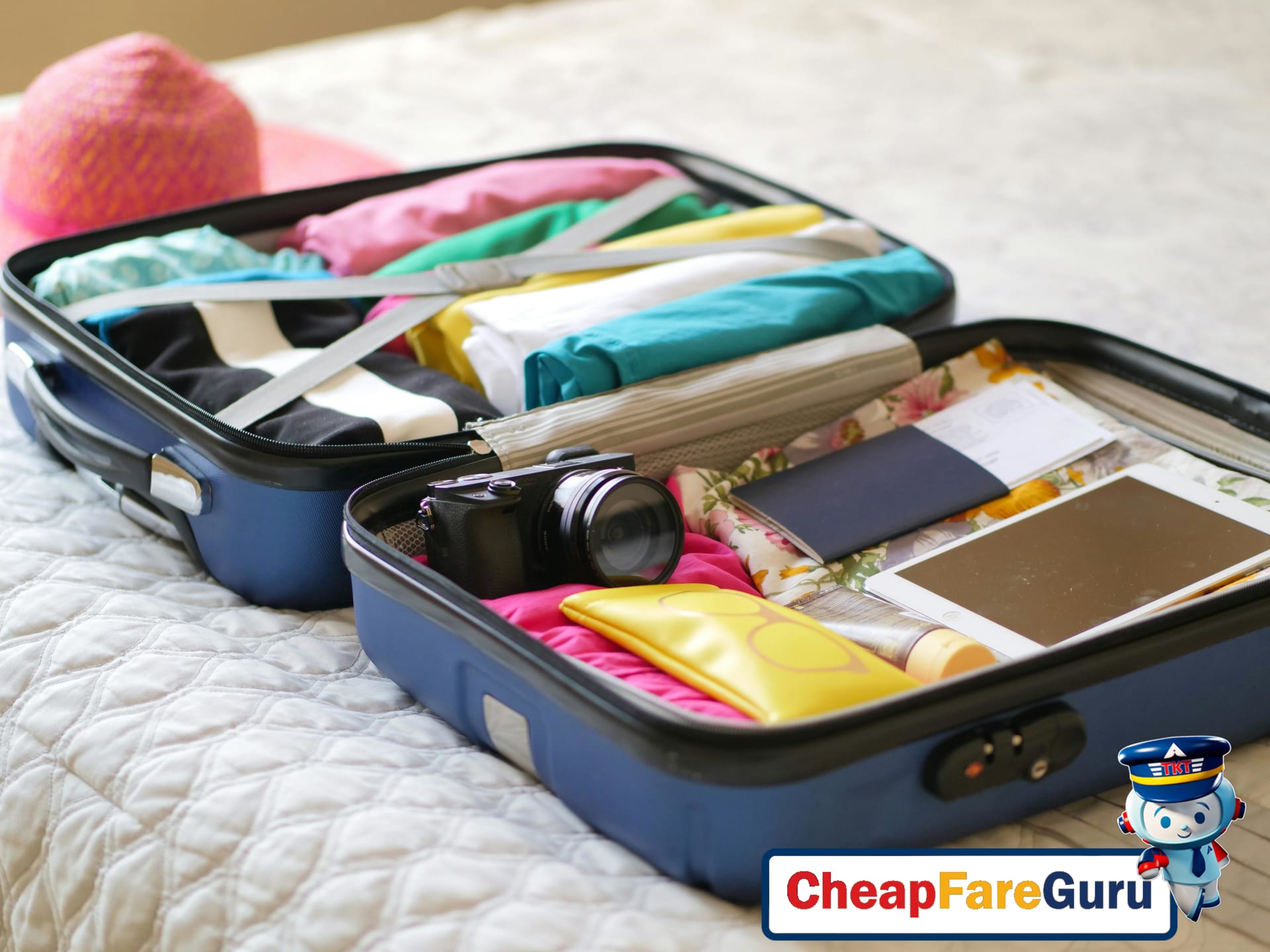 Cruise bag with packing essentials