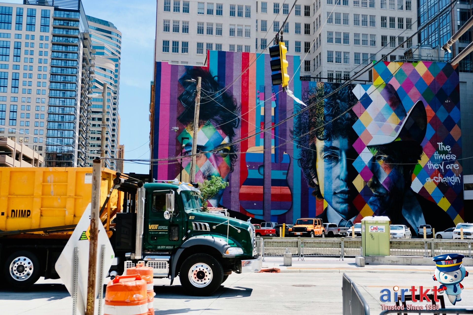 Colorful street art in Minneapolis neighborhoods