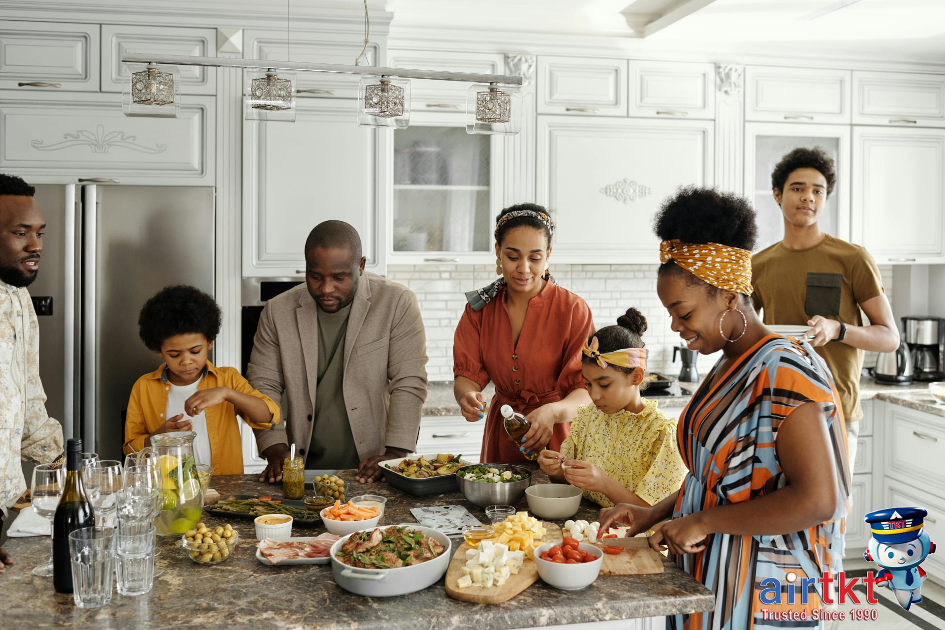 Family enjoying time at comfortable accommodation