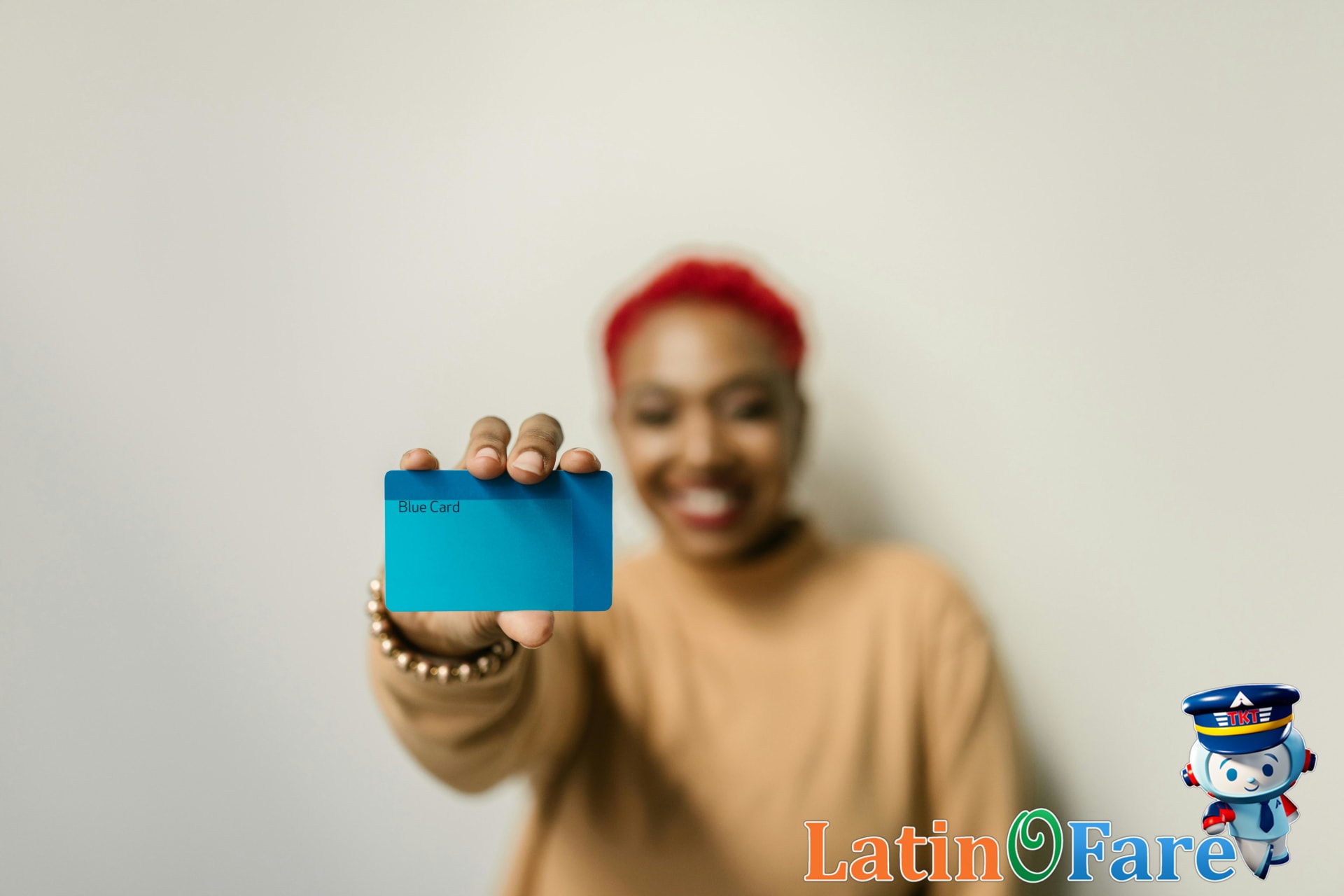 Traveler earning rewards points at the airport