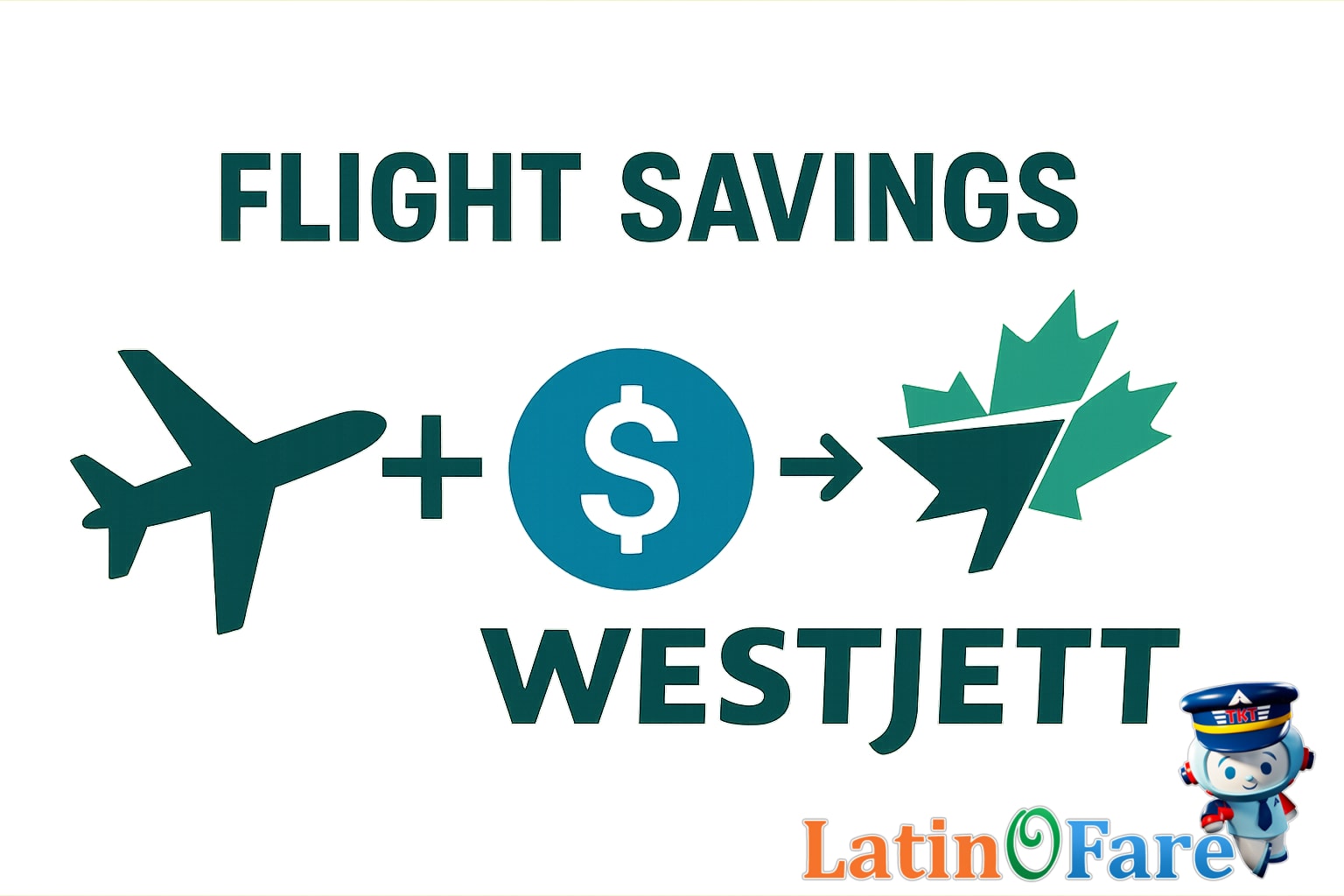 Airplane views with WestJet and partner logos