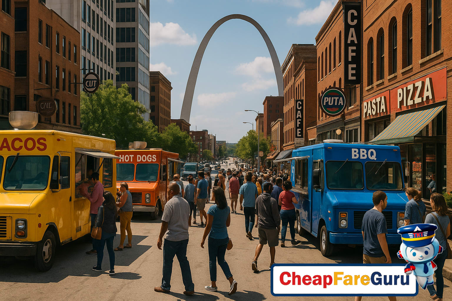Gateway Arch illuminated at night in St. Louis