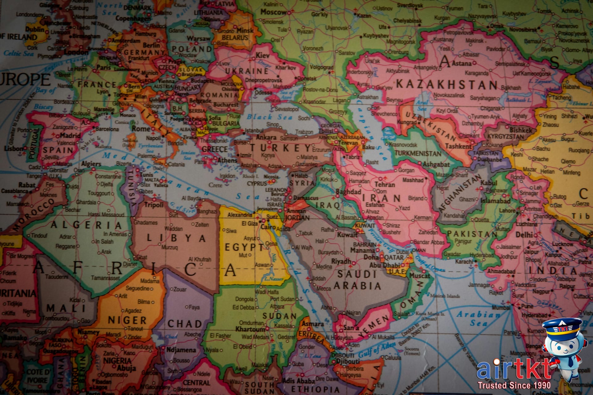 Ryanair airplane flying in the sky