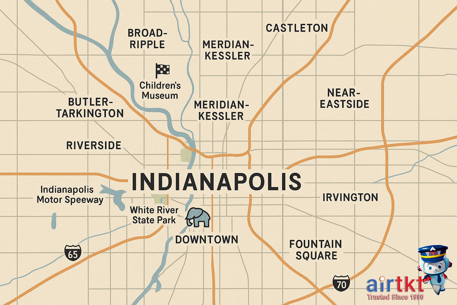 Public transport bus and bicycles in Indianapolis