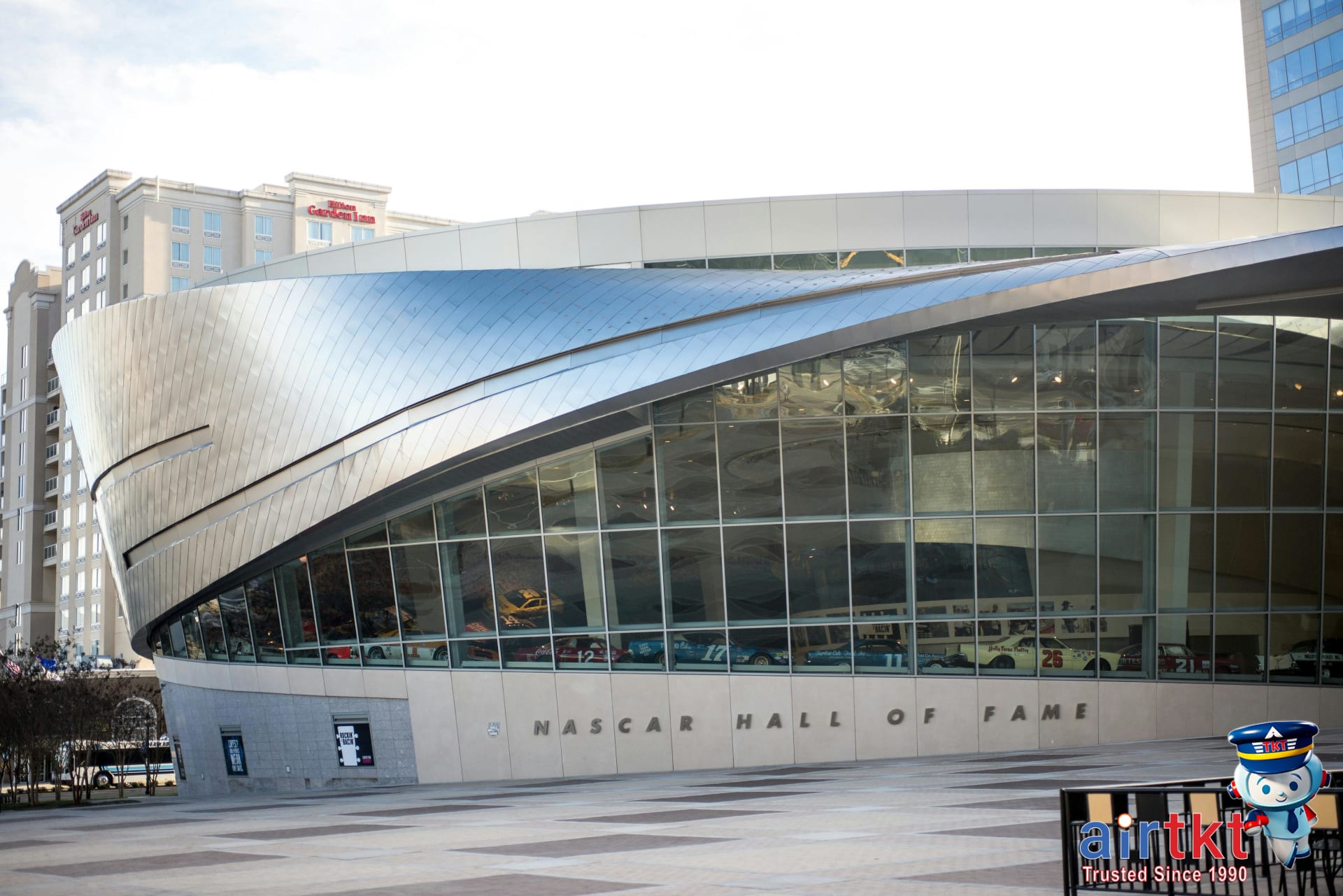 NASCAR Hall of Fame exterior in Charlotte
