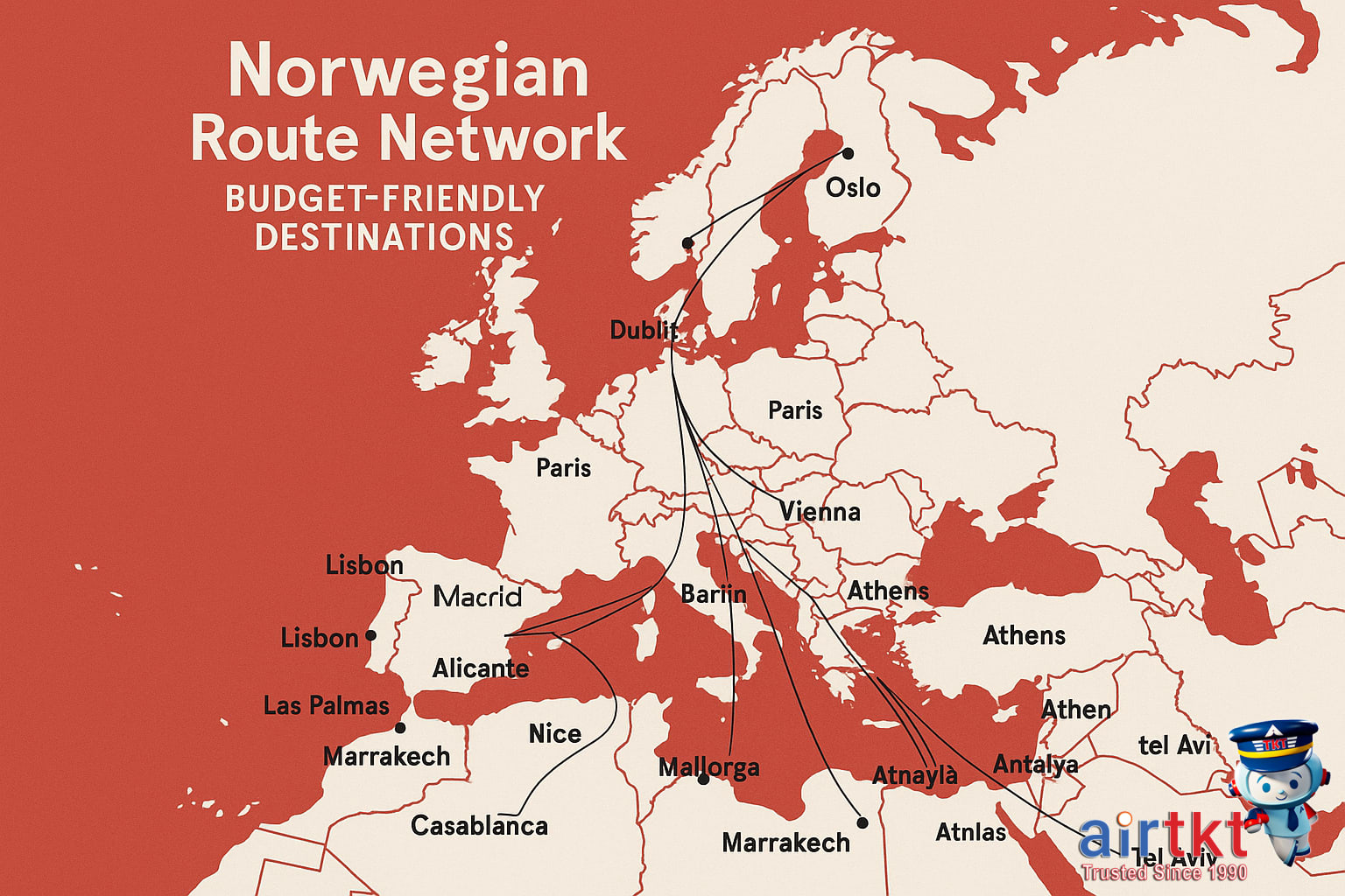 Norwegian Airlines aircraft at airport gate