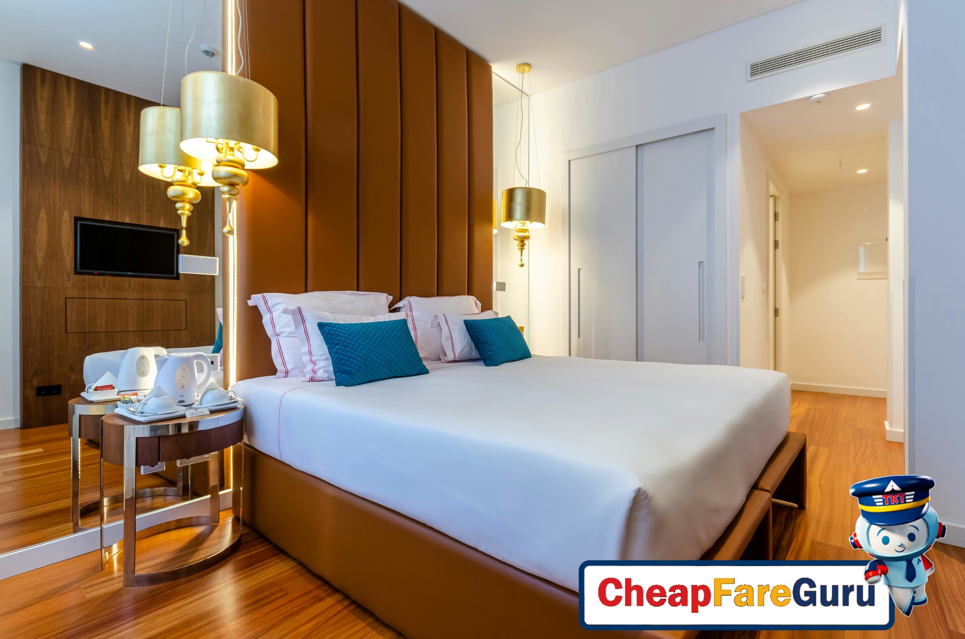 Hotel luxury room upgrade with scenic view