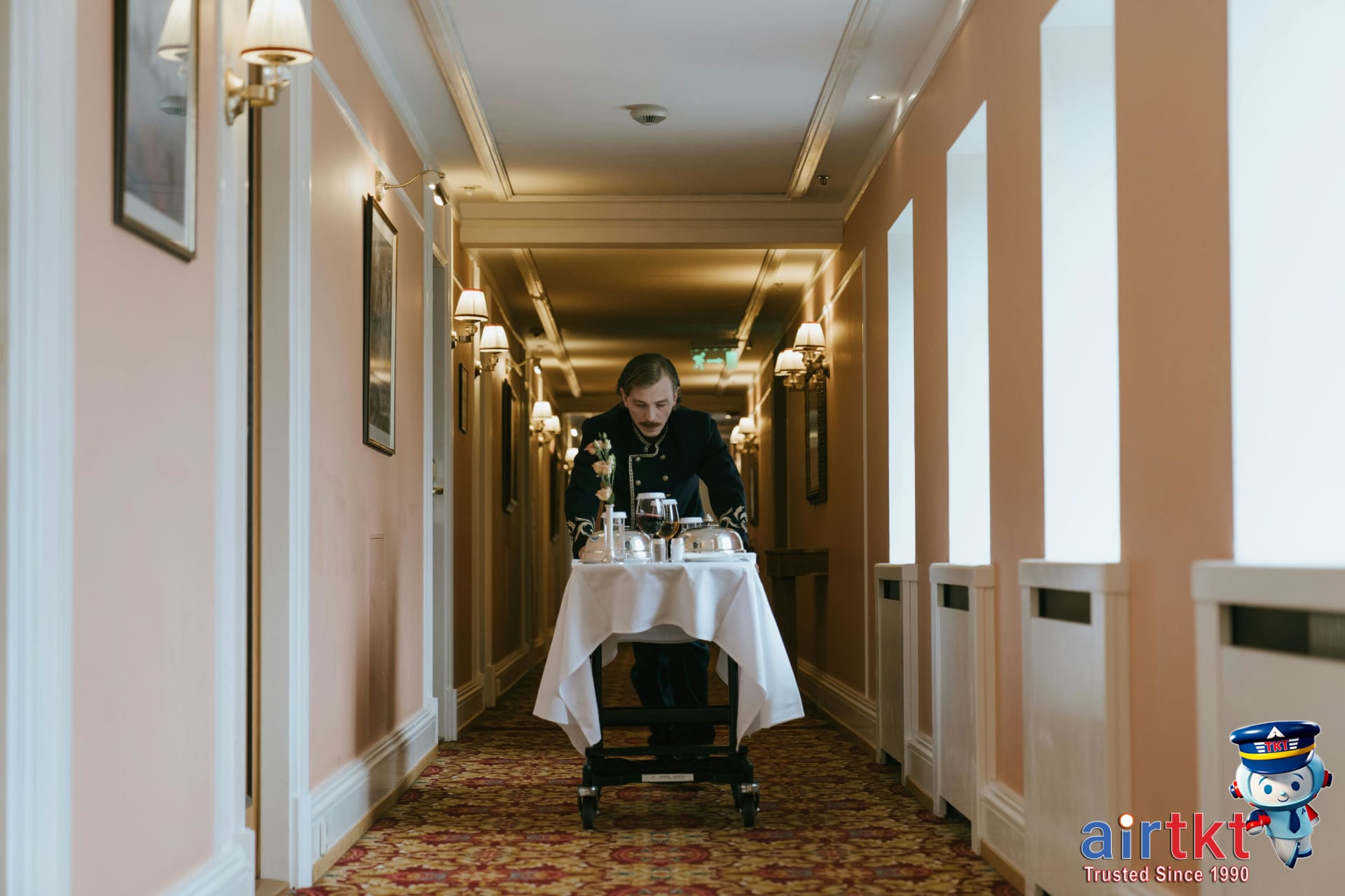 Luxury hotel room upgrade with late checkout