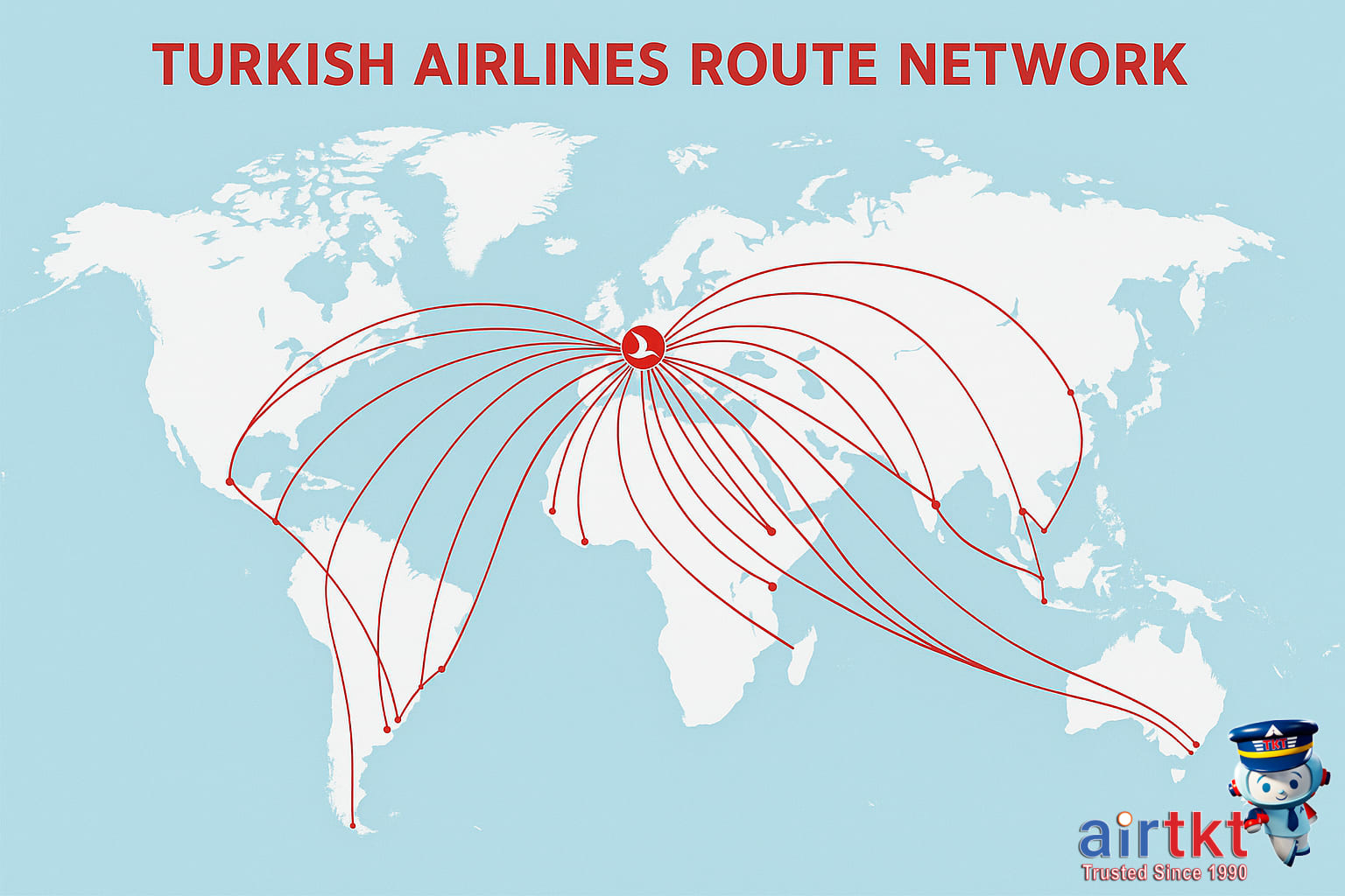 Turkish Airlines airplane at Istanbul airport
