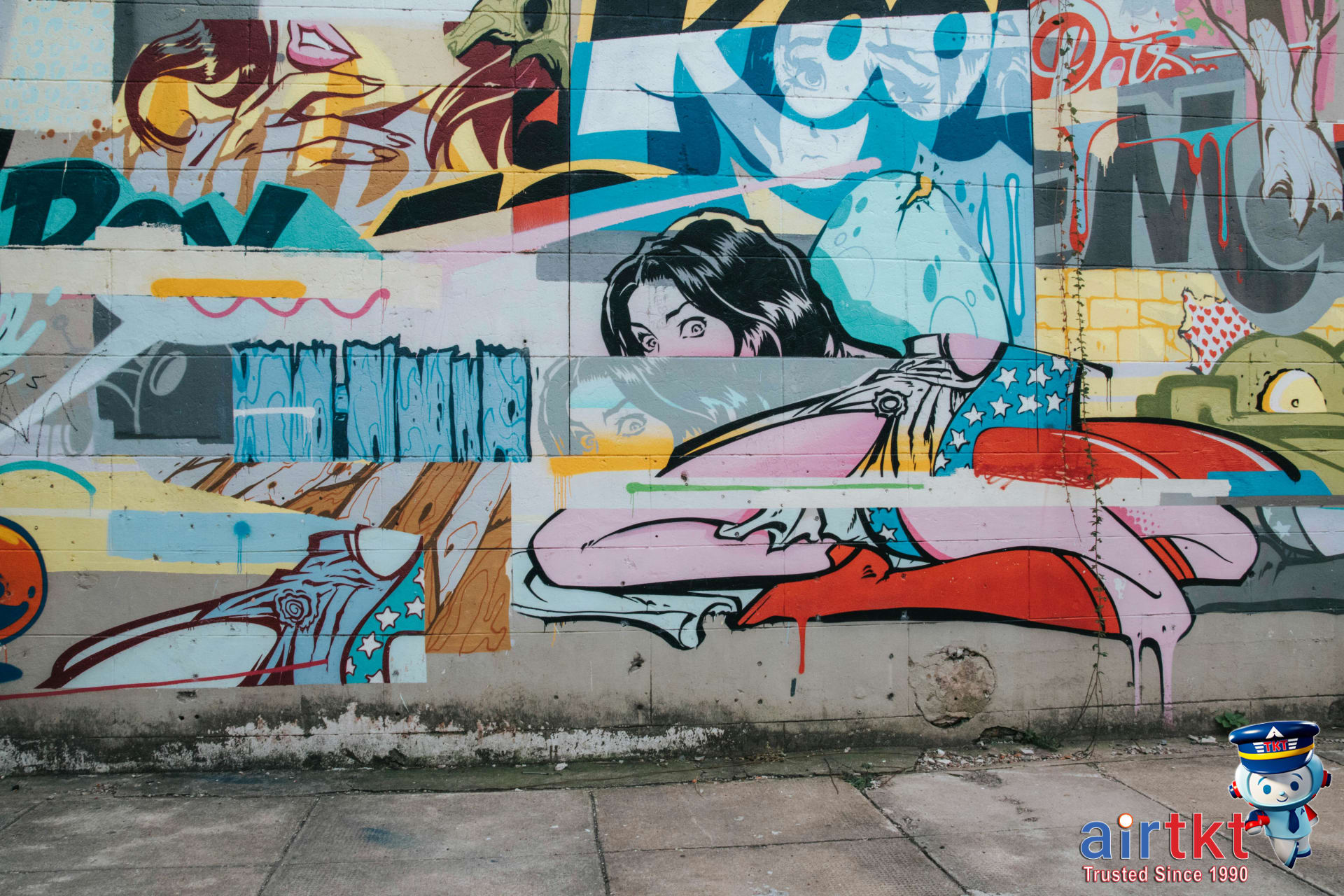 Colorful street scene in Richmond neighborhood