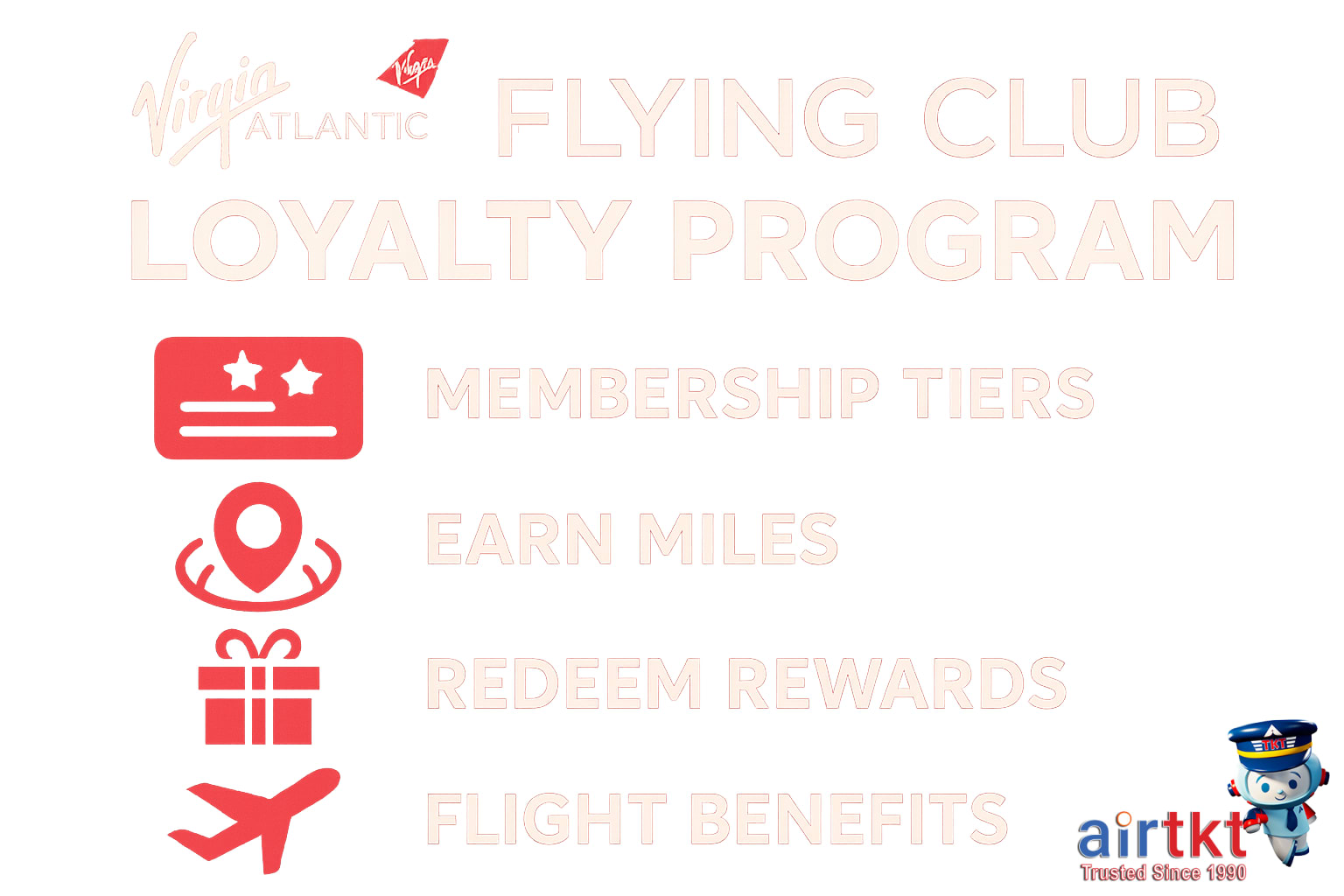 Virgin Atlantic Flying Club benefits concept
