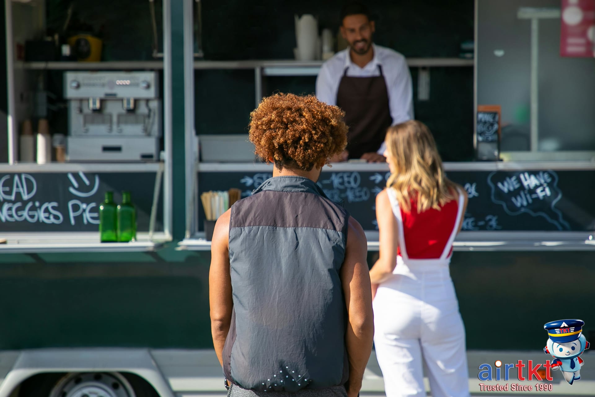 Food truck serving affordable local meals