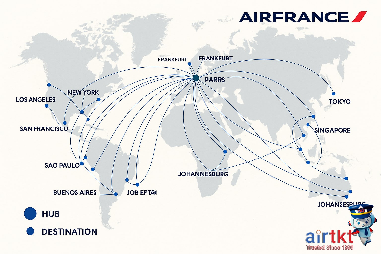 Air France airplane landing at terminal