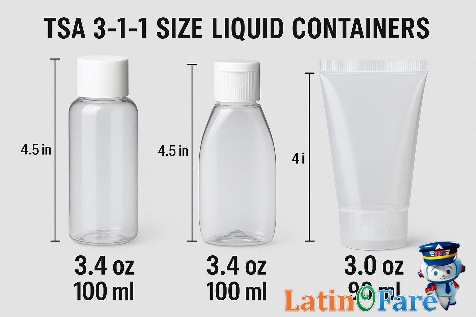 Traveler showing TSA liquids bag at security checkpoint