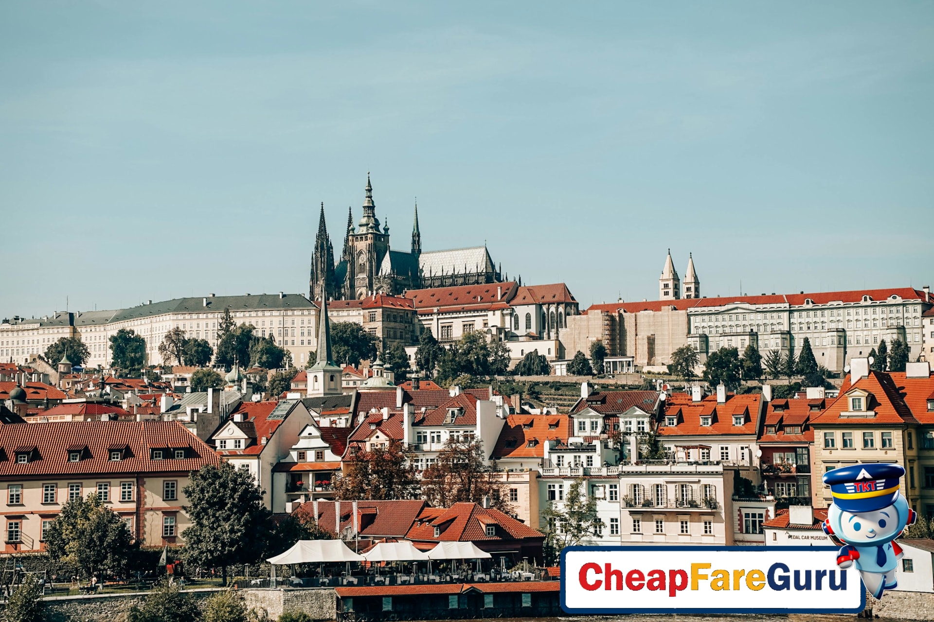 Prague cityscape including key attractions