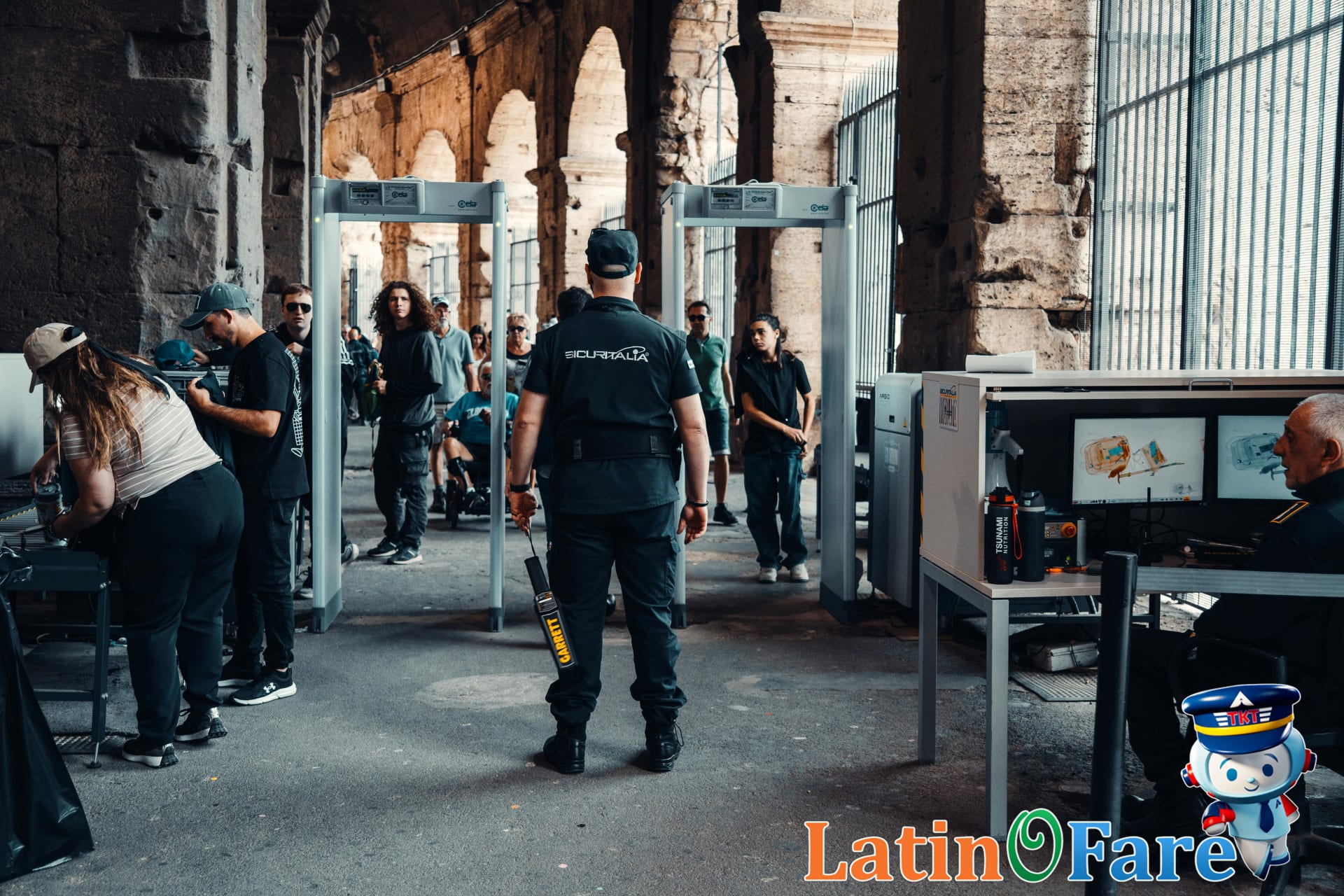 Camera gear awaiting TSA security check