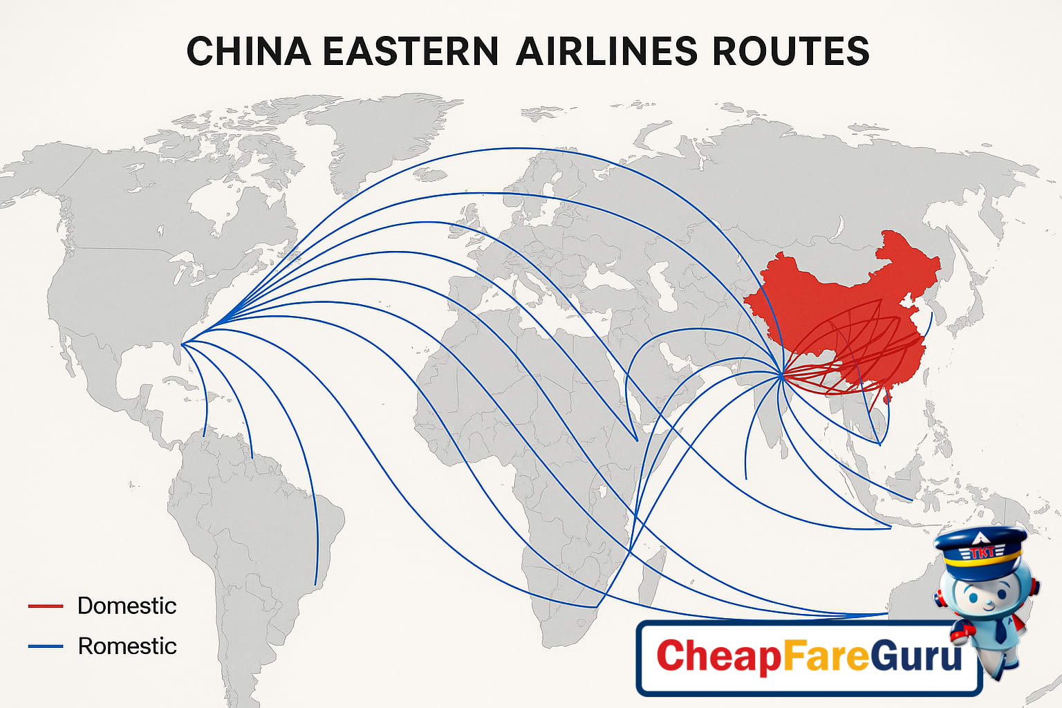 China Eastern network map