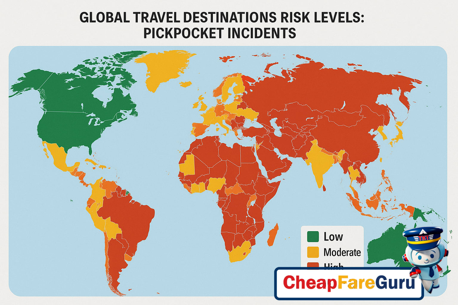 Crowded tourist area—prime pickpocket territory