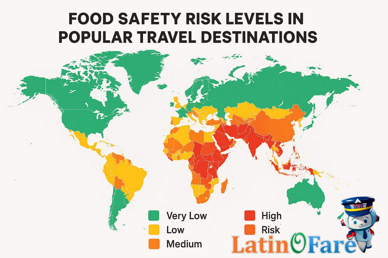 Food safety risk map by country