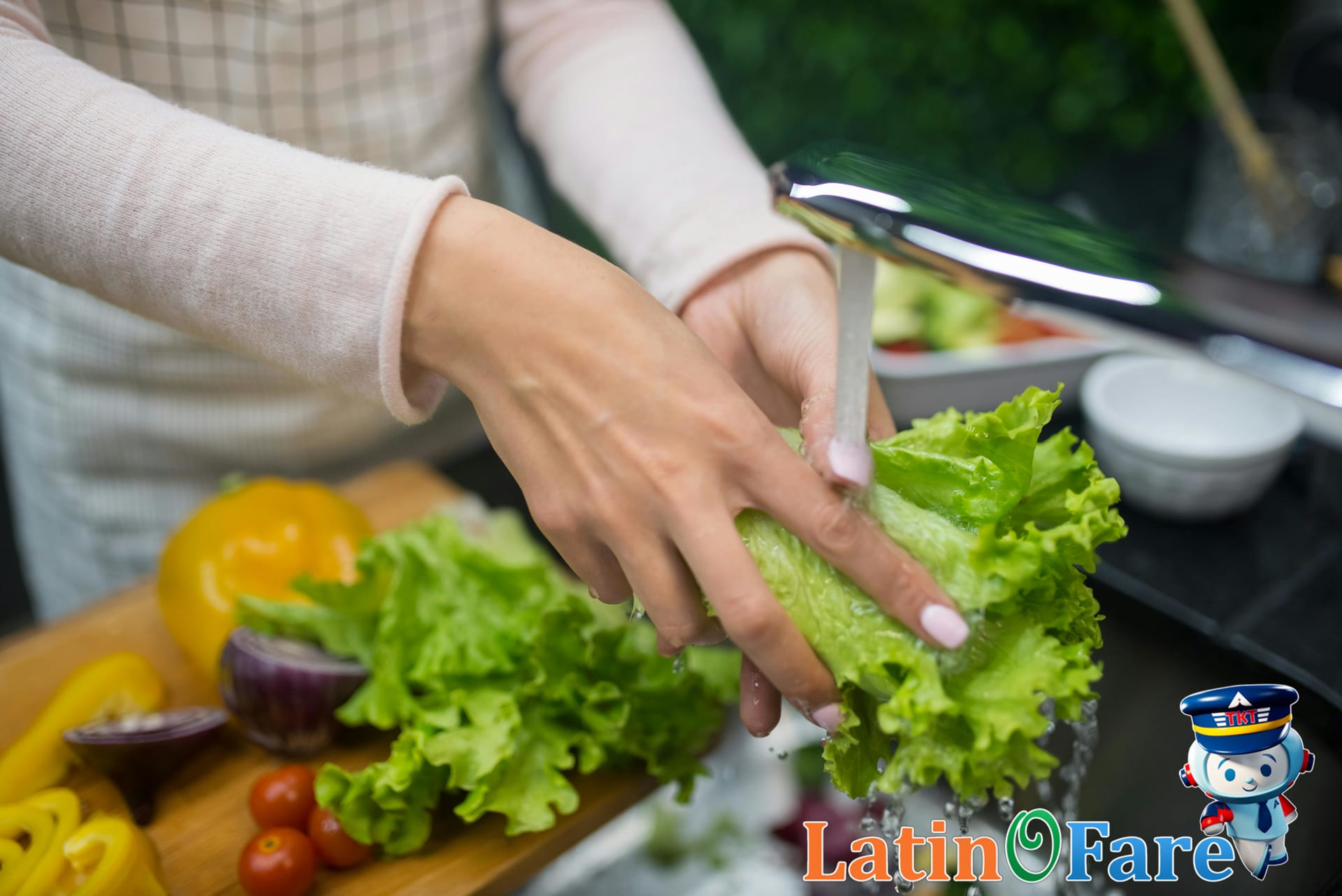 Traveler picking safe street food