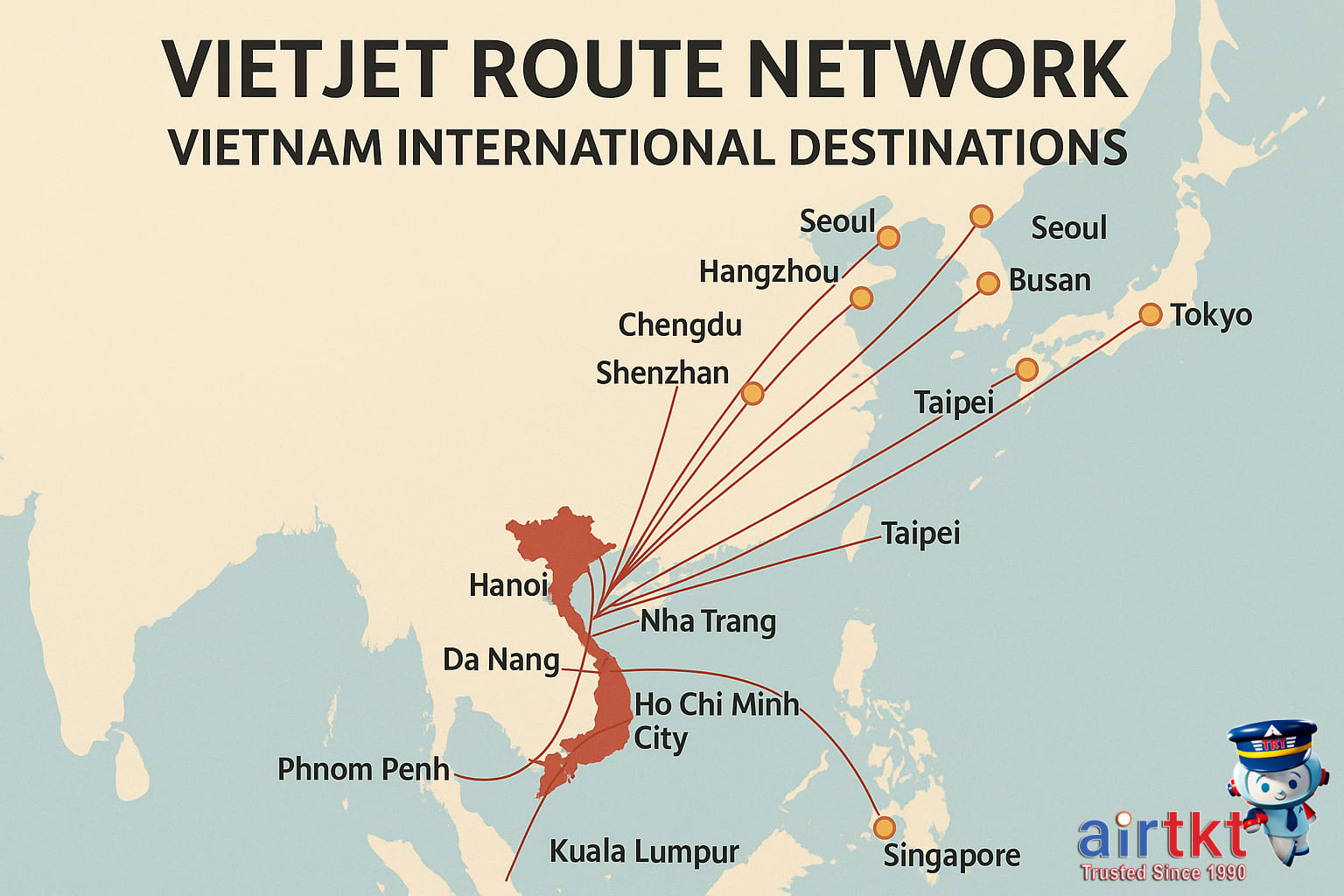 VietJet Route Map