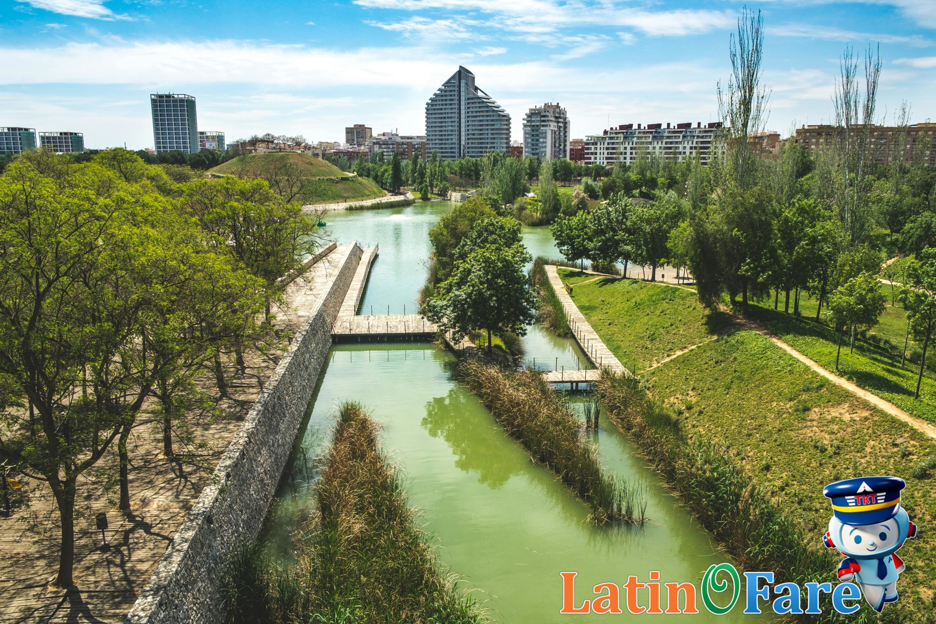 Valencia cityscape with historic buildings and sunset sky