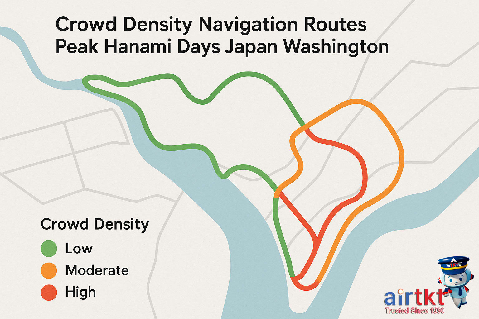 Crowded cherry blossom viewing spot in Tokyo