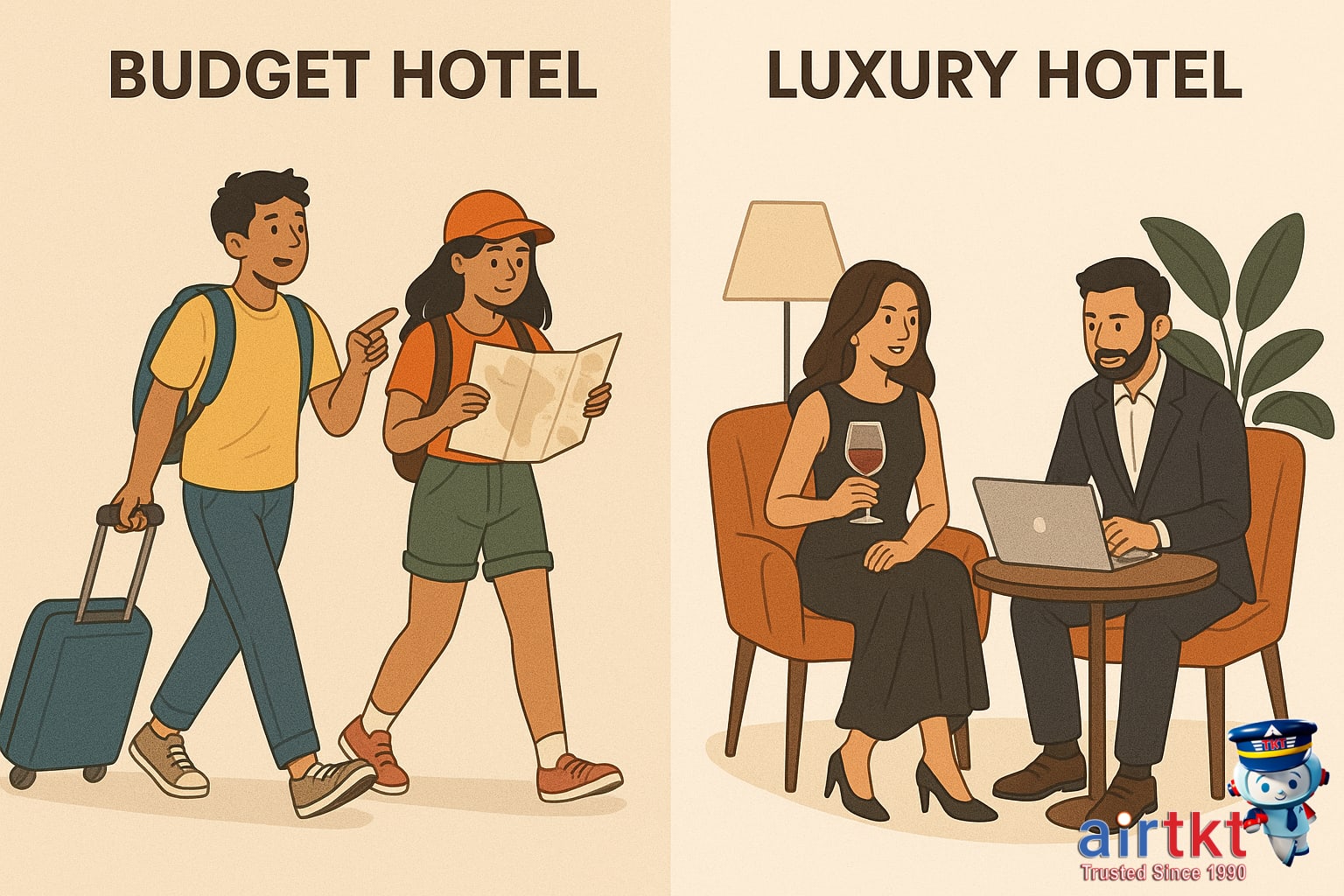 Guests at Budget and Luxury Hotels