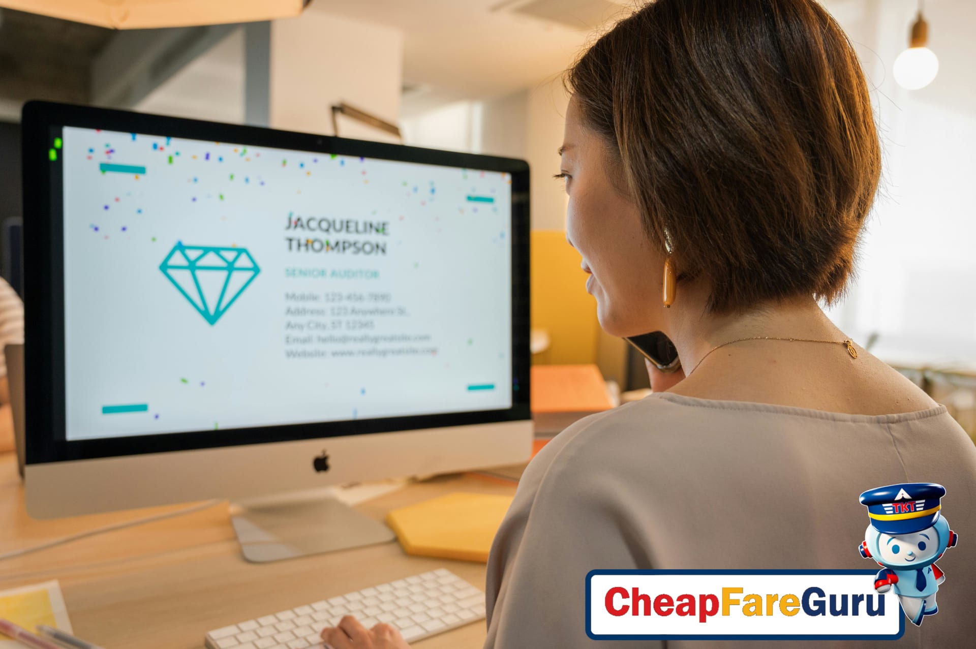 Traveler on phone in airport, stressed