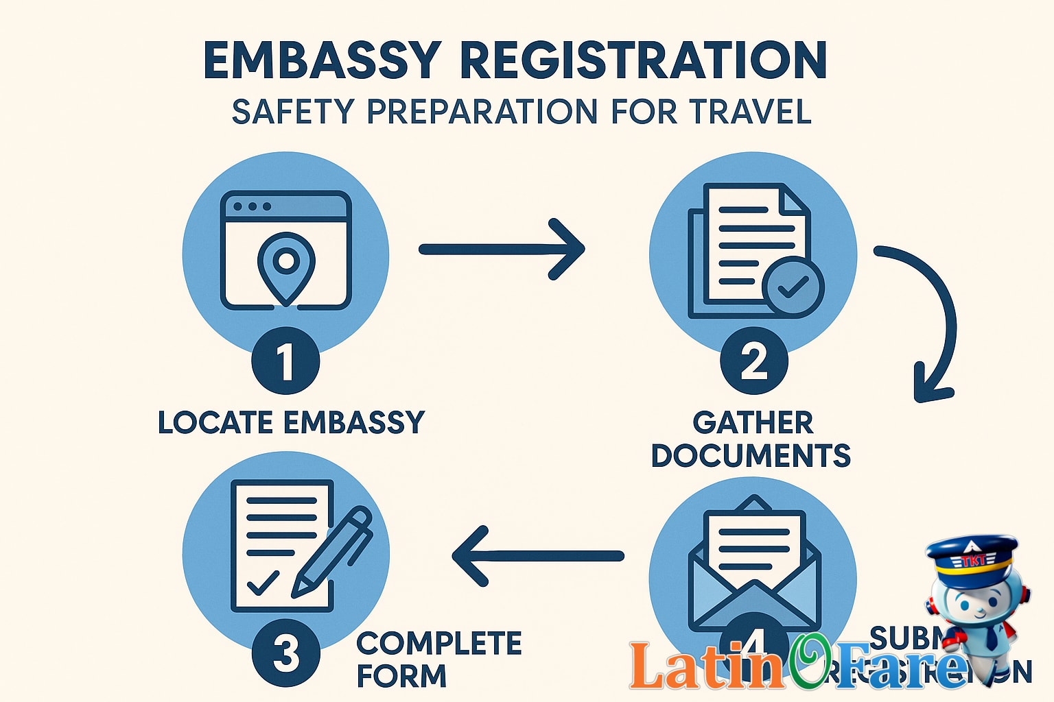 Traveler registering with embassy online