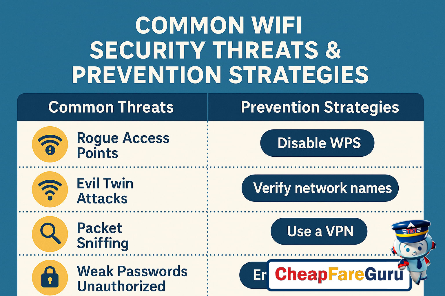 Public WiFi in a cafe