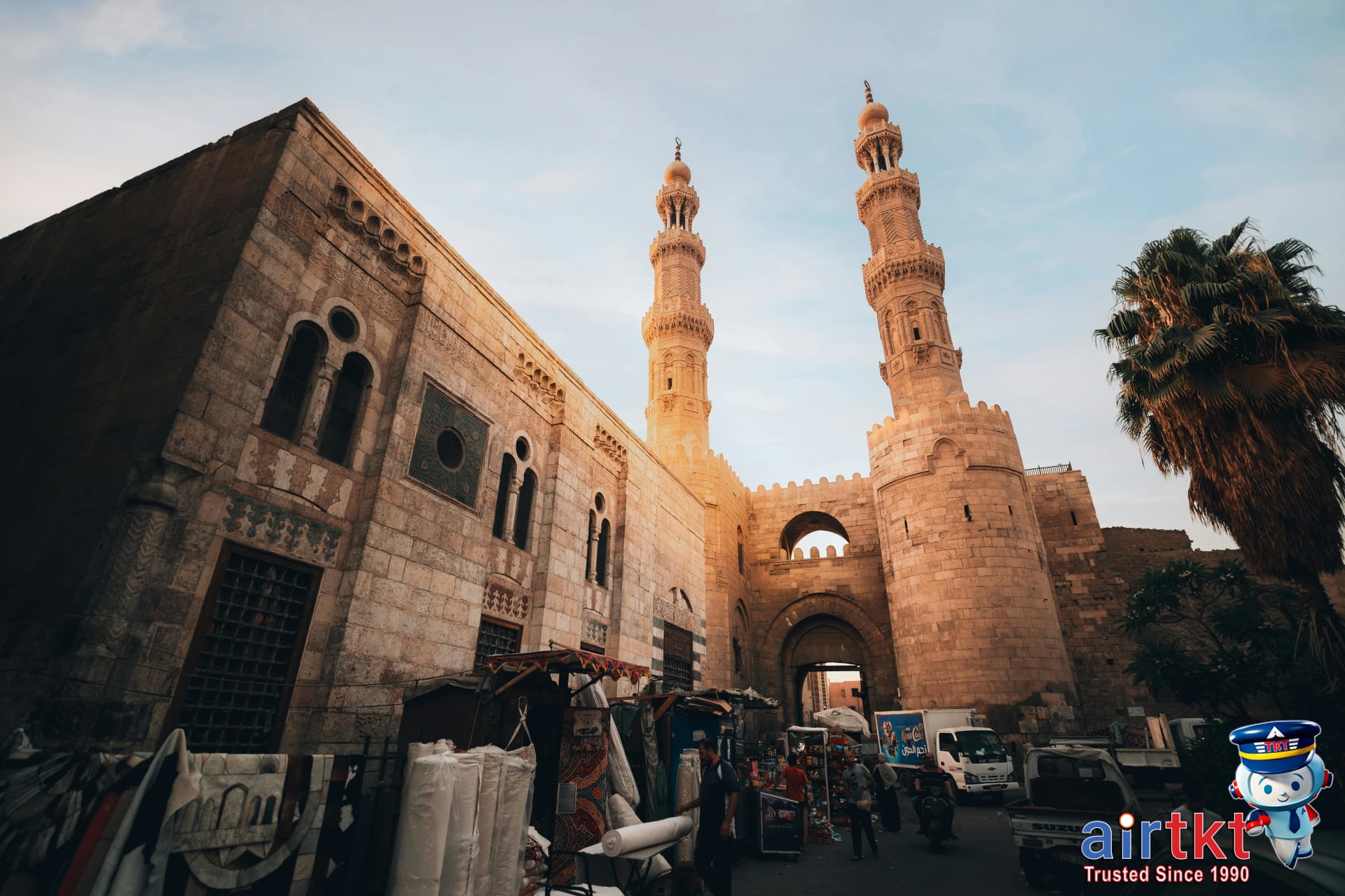 View of Cairo showing historic and modern buildings