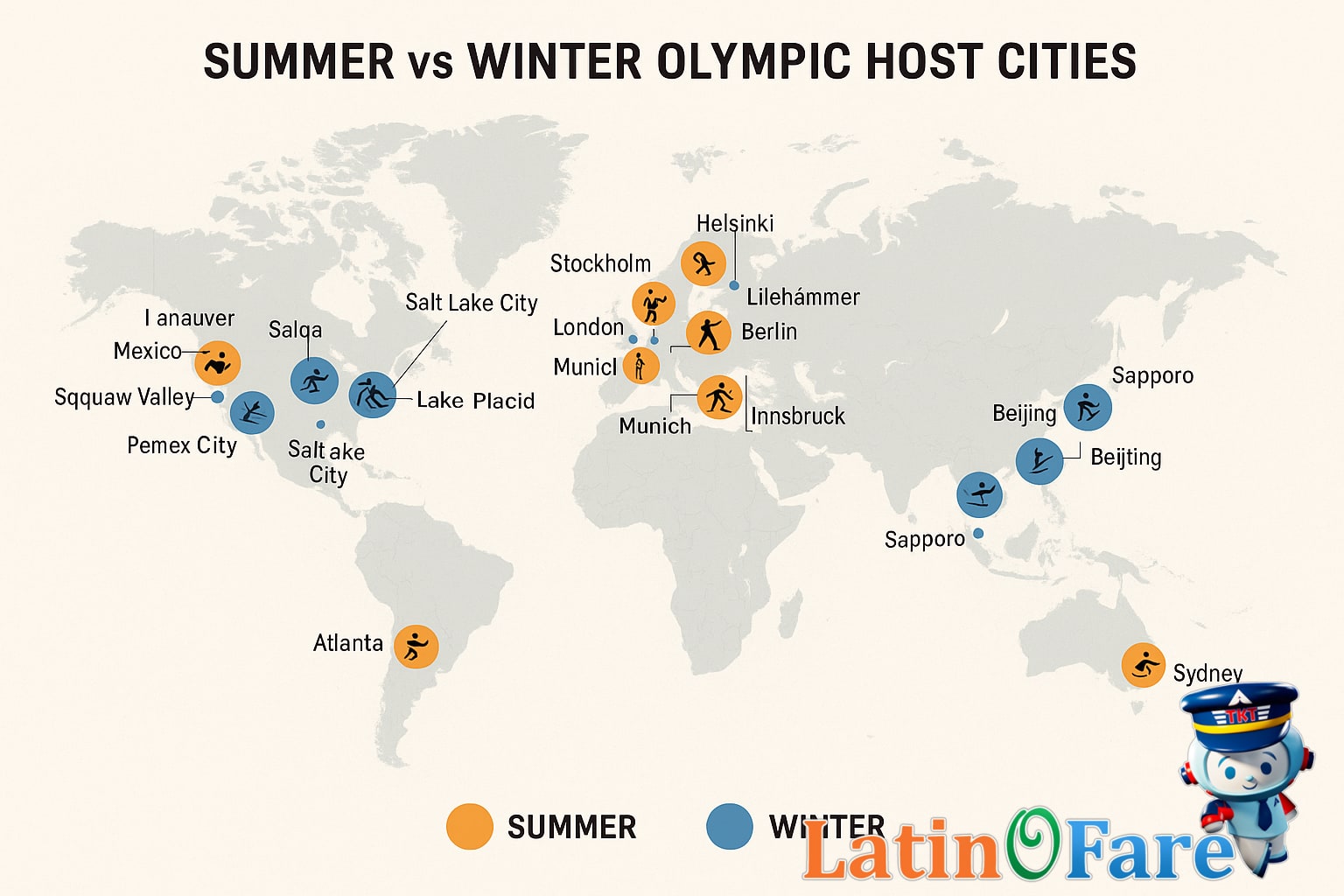 Olympics host city crowd scene