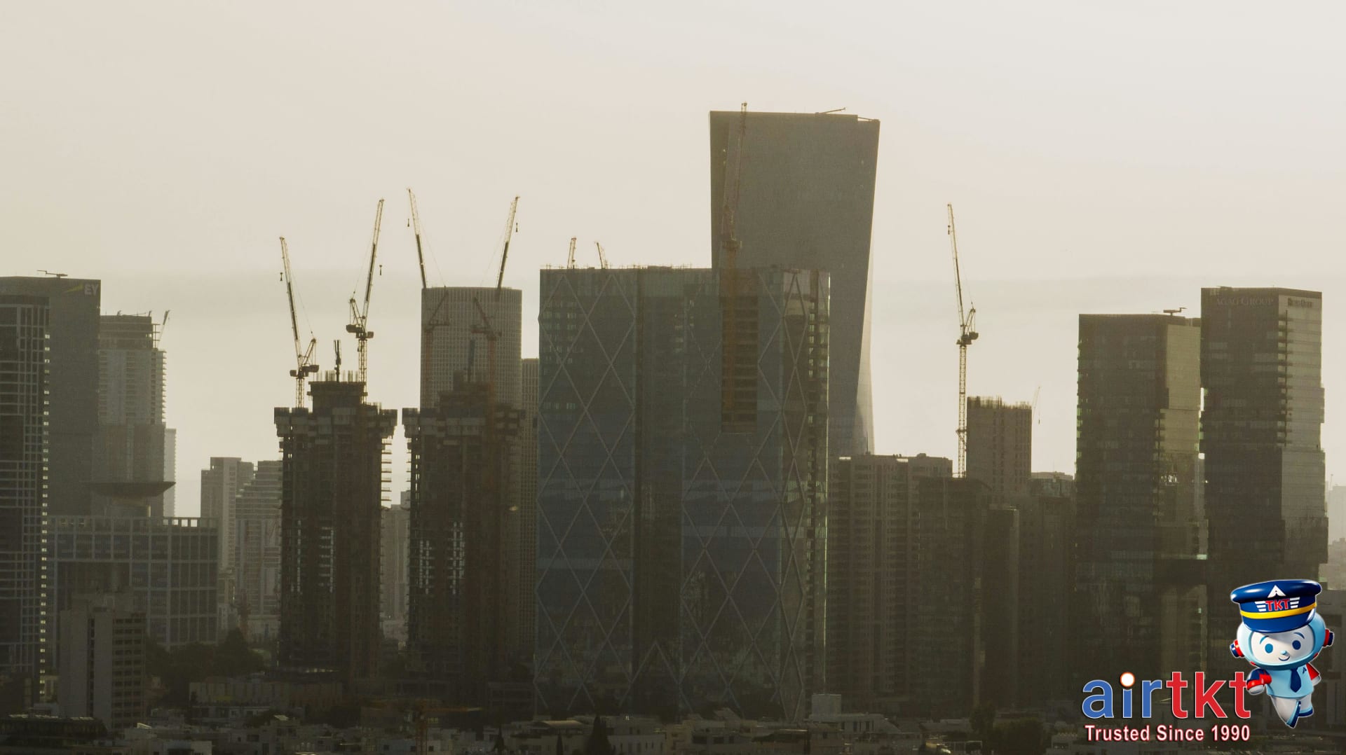 View of Tel Aviv's coastline and cityscape