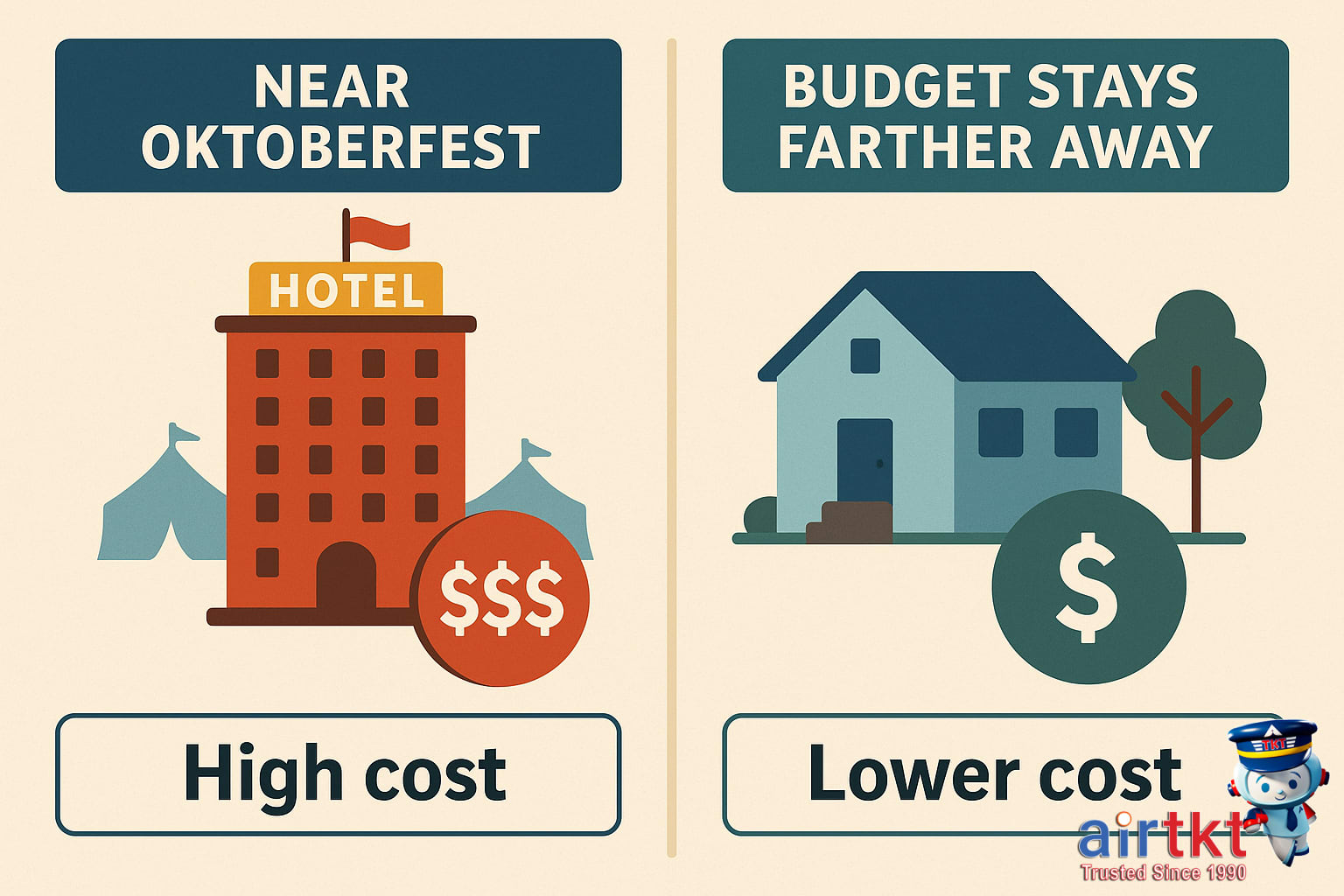 Oktoberfest accommodation options infographic