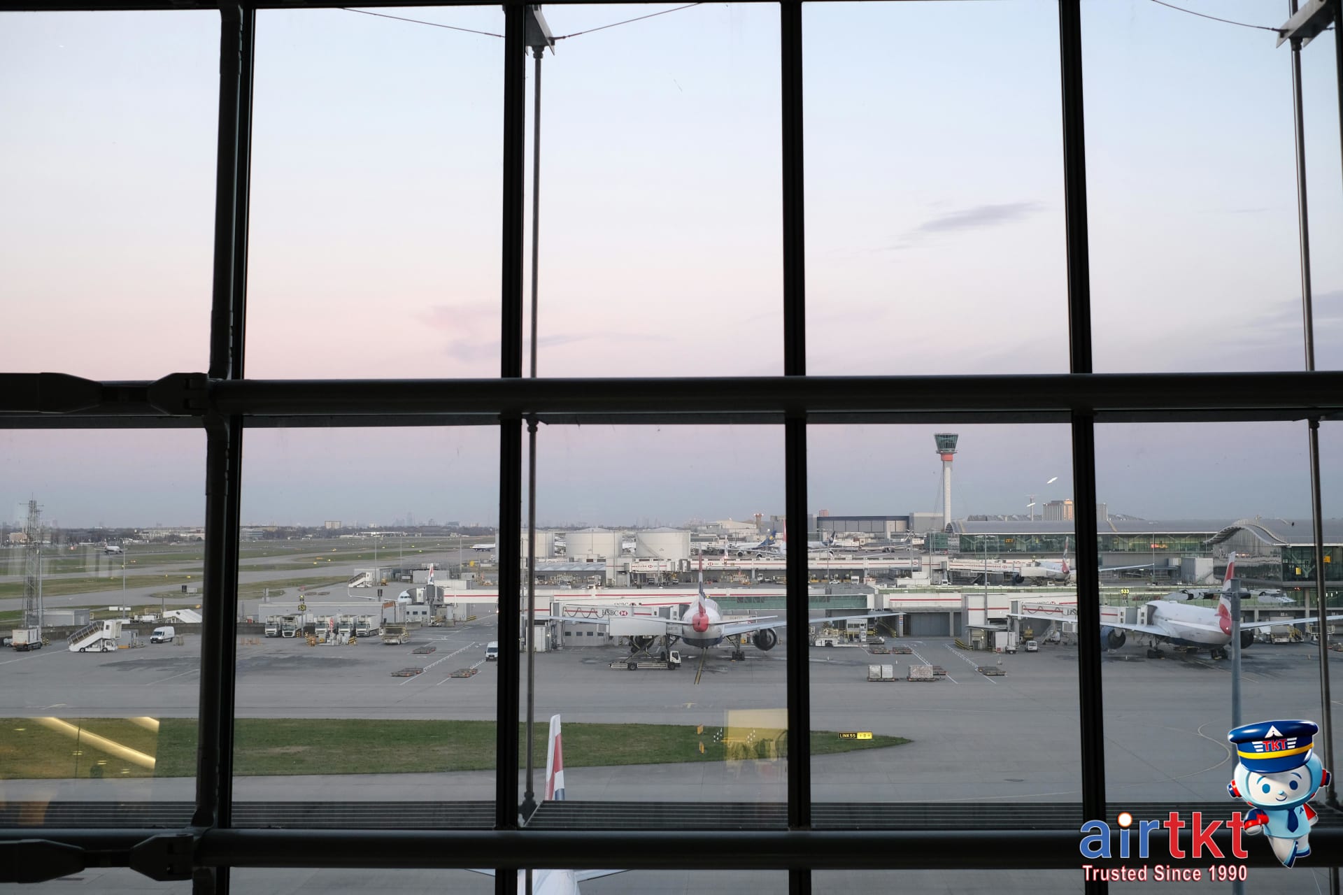 Heathrow Airport aerial view