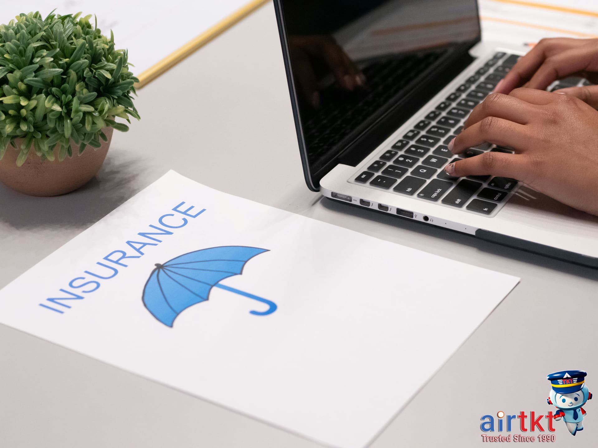 Traveler using travel insurance